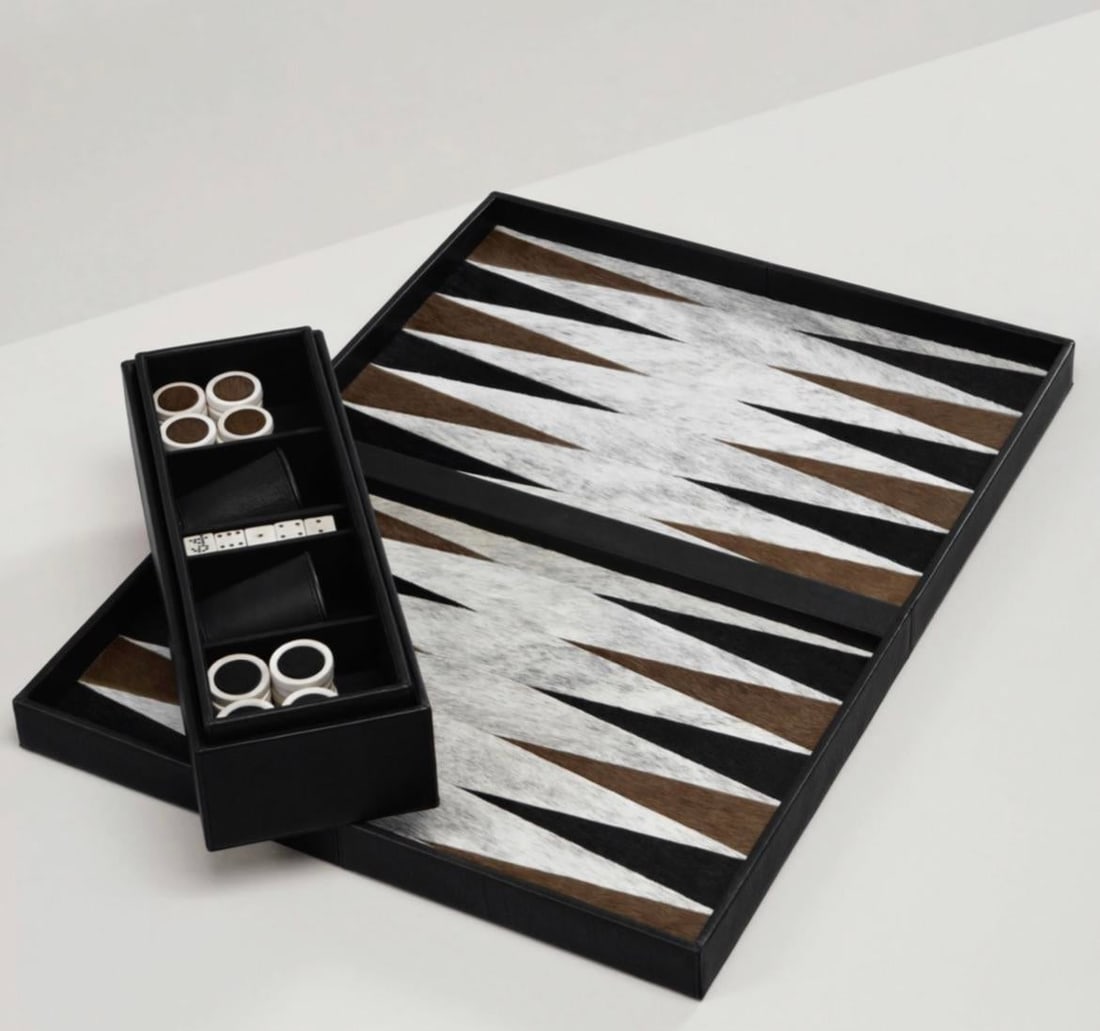 Gilles Caffier Backgammon Board With a Box of Accessories - 2