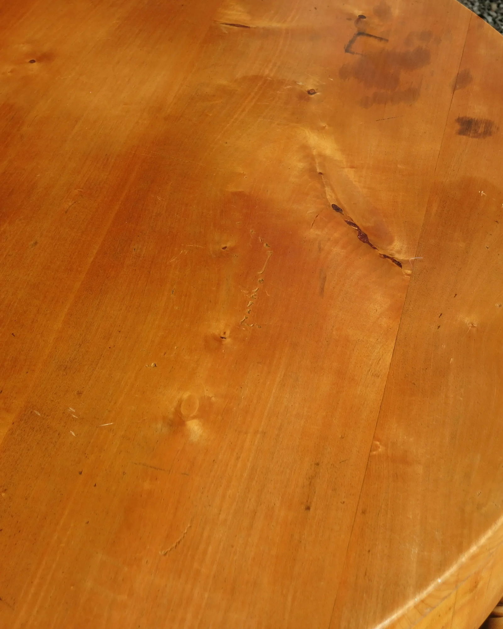 Mid 20th Century Pair of Pine Demi Lune Tables - 12