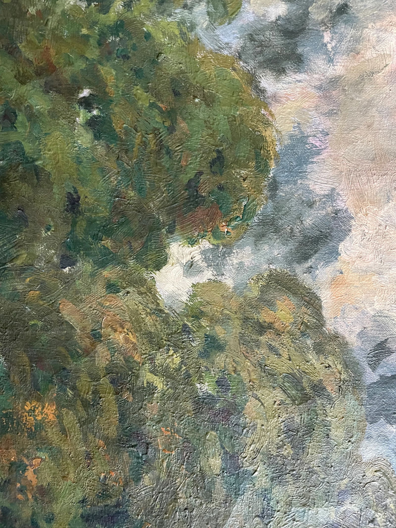 European Lake Landscape, Vintage Oil Painting - 6