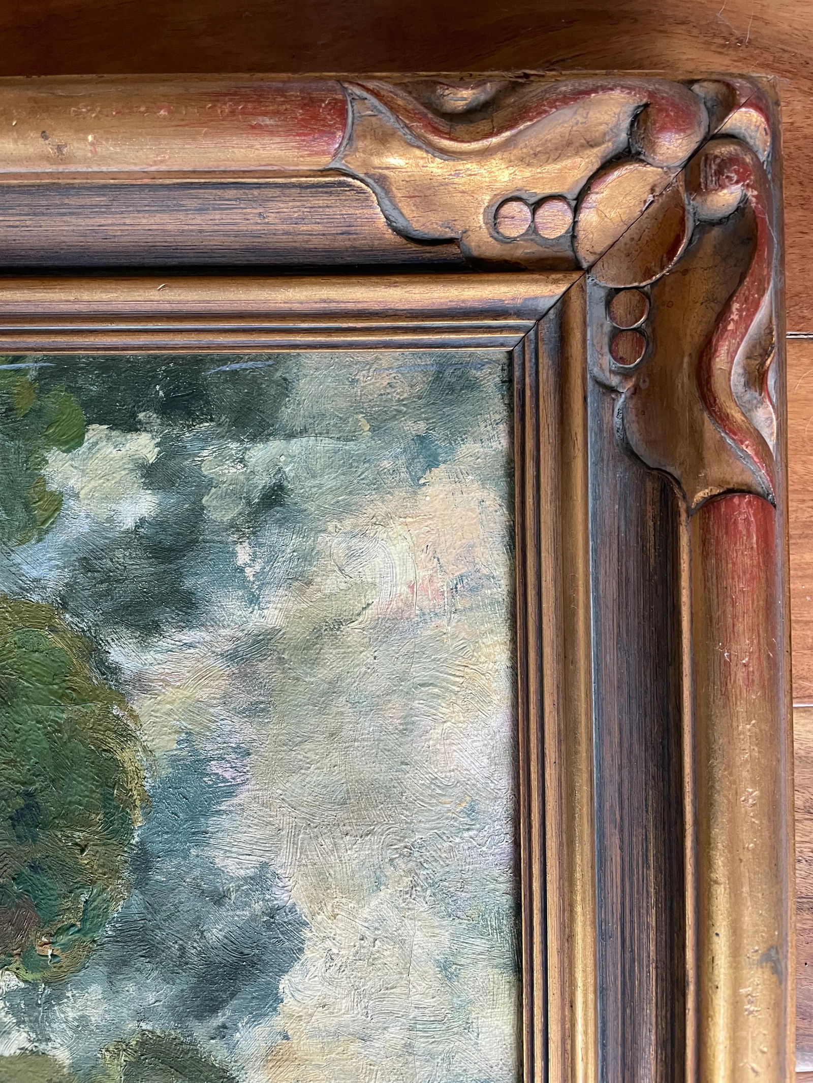 European Lake Landscape, Vintage Oil Painting - 8