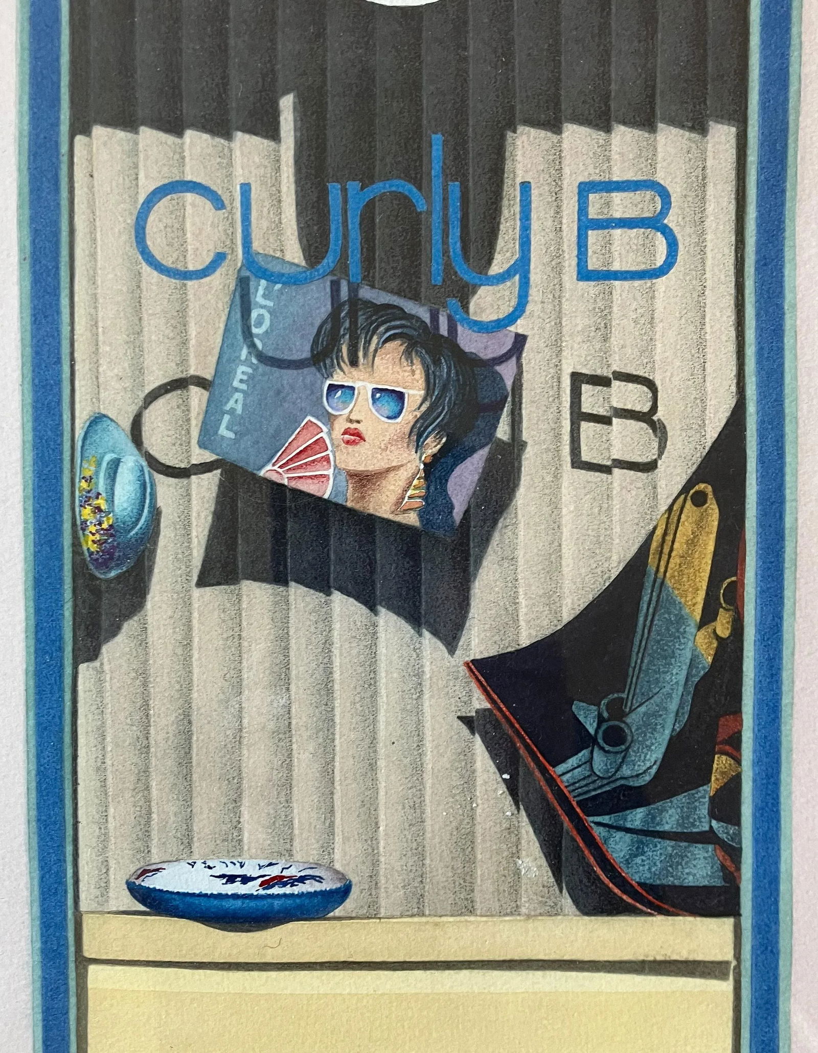 1987 Evelyne Brigeois Watercolor Painting, "A Storefront in Troyes, France" - 5