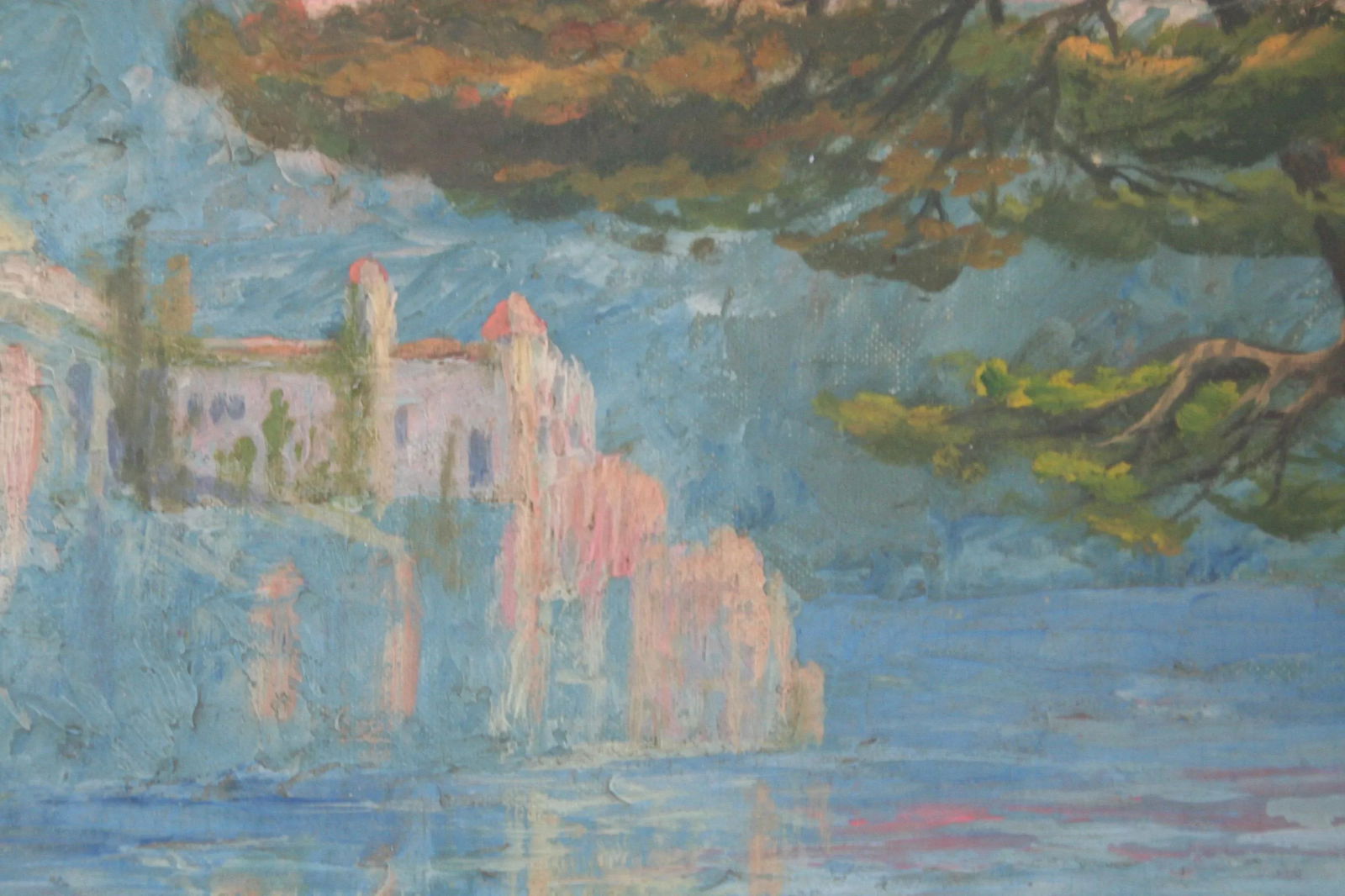 Italian Villa, Vintage Oil Painting - 5