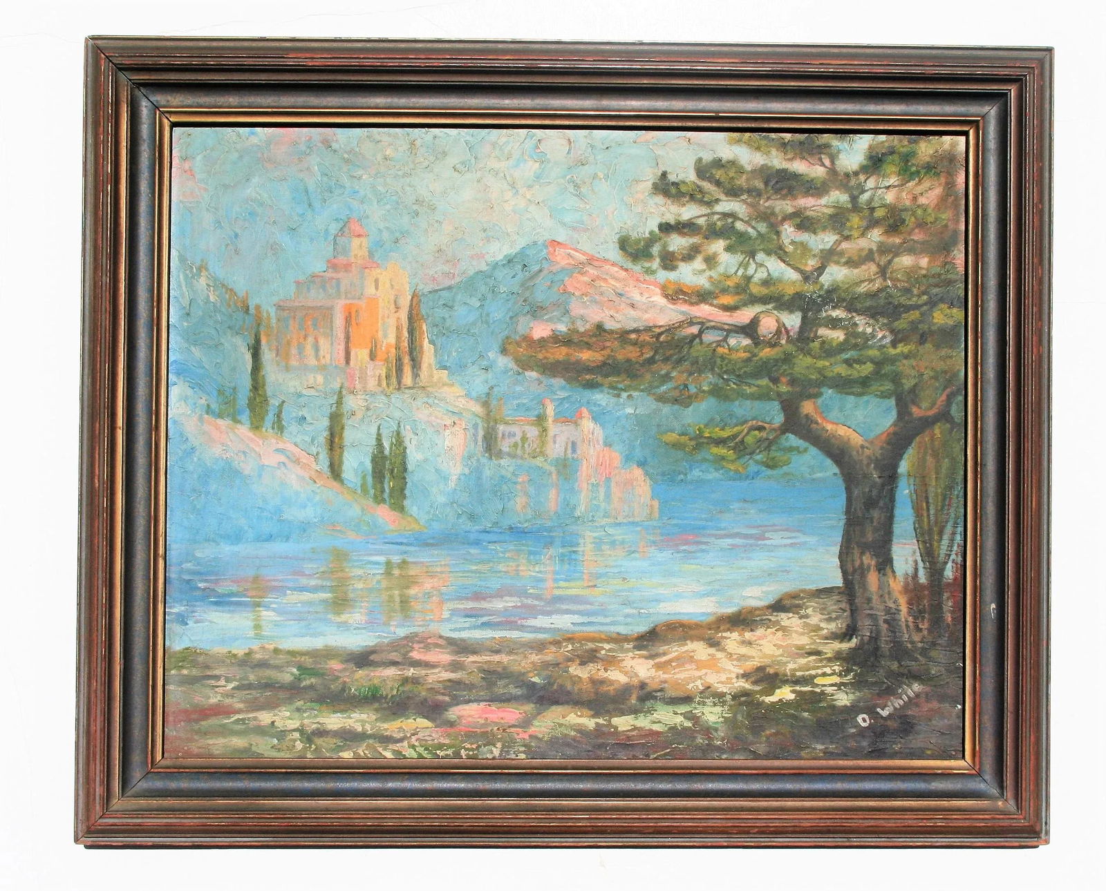 Italian Villa, Vintage Oil Painting - 8