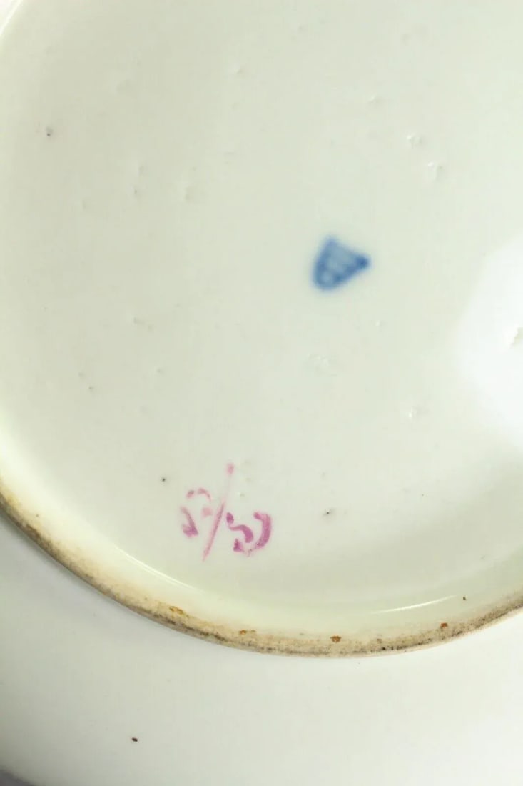 18th Century Royal Vienna Porcelain Deep Plate / Shallow Bowl With Handpainted Flowers - 11