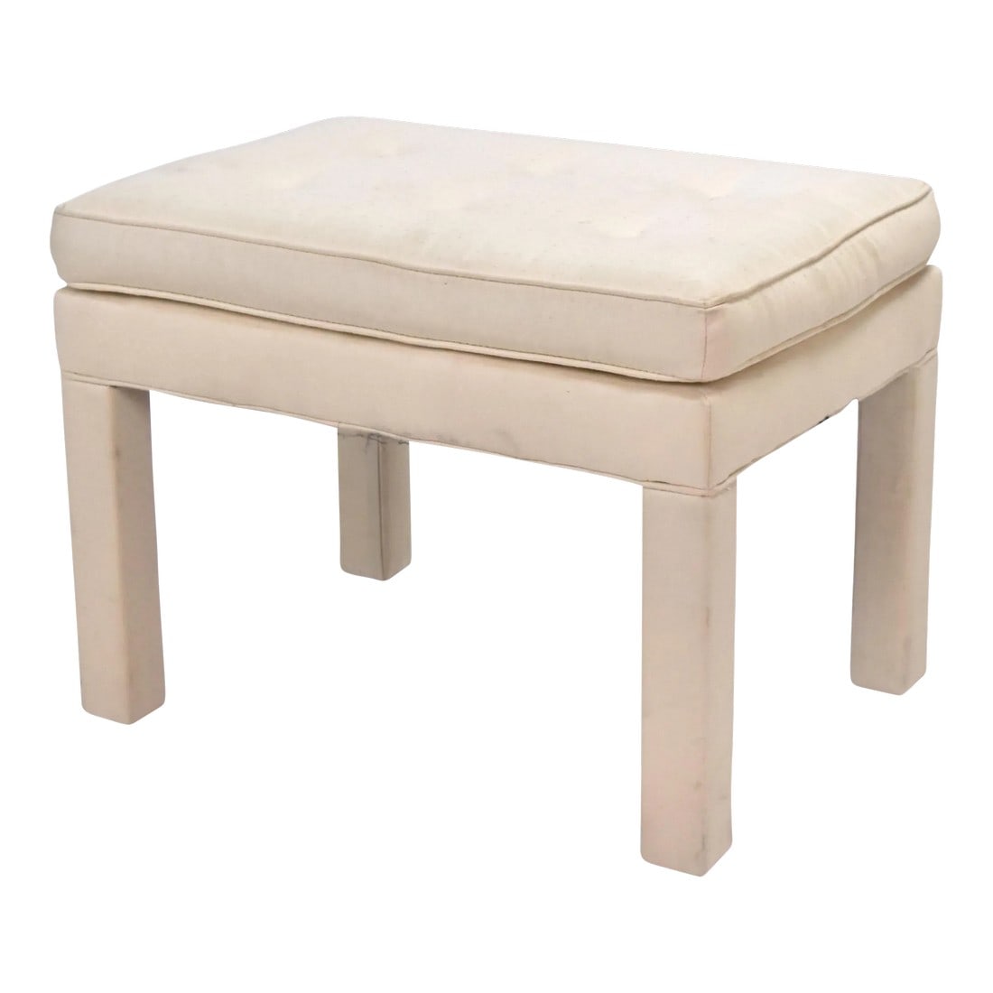 Vintage Mid-Century Modern Upholstered Bench Vanity Stool (1 of 7)