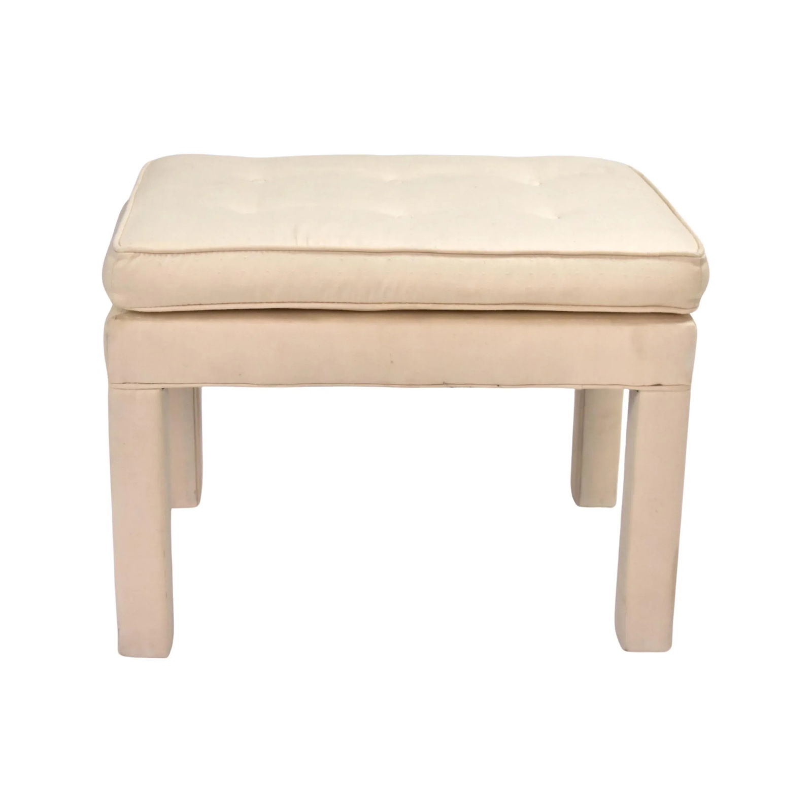 Vintage Mid-Century Modern Upholstered Bench Vanity Stool - 3