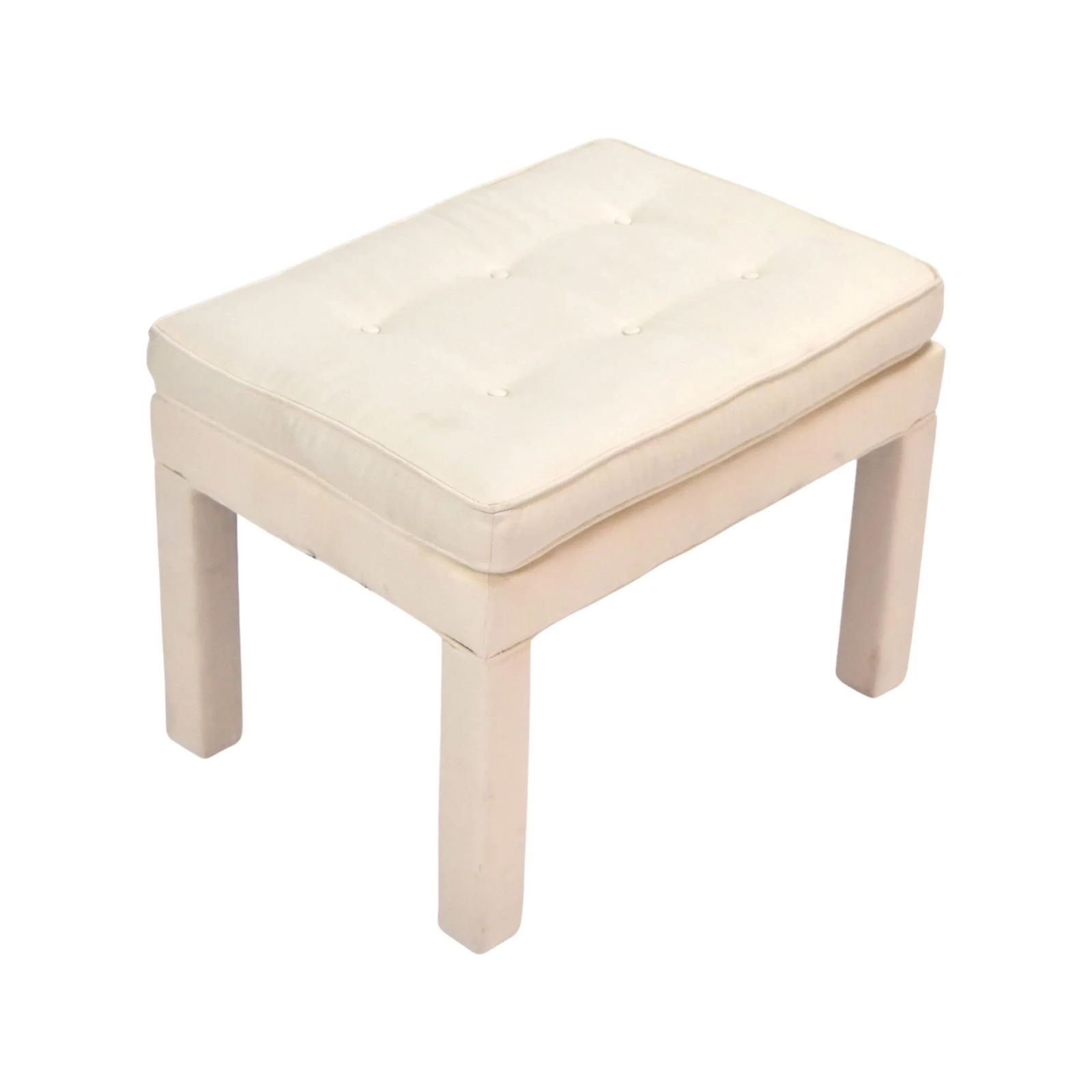 Vintage Mid-Century Modern Upholstered Bench Vanity Stool - 4