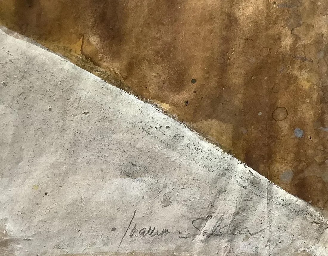 Joanna Salska "A Fashionable Delight" Abstract Tempera Painting on Paper - 4