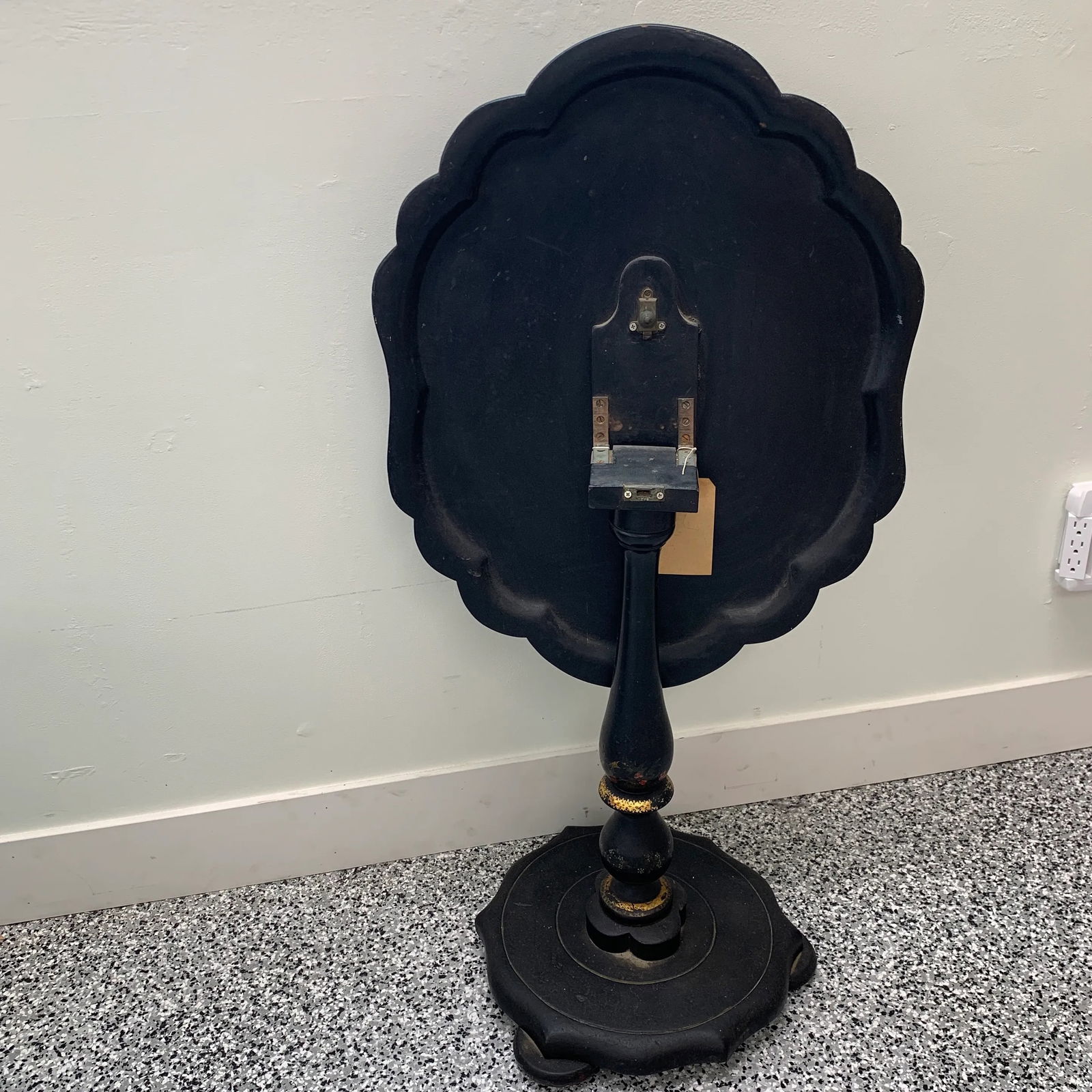 Mid 19th Century English Antique Japponed Tilt Top Table Inlaid With Mother of Pearl - 6