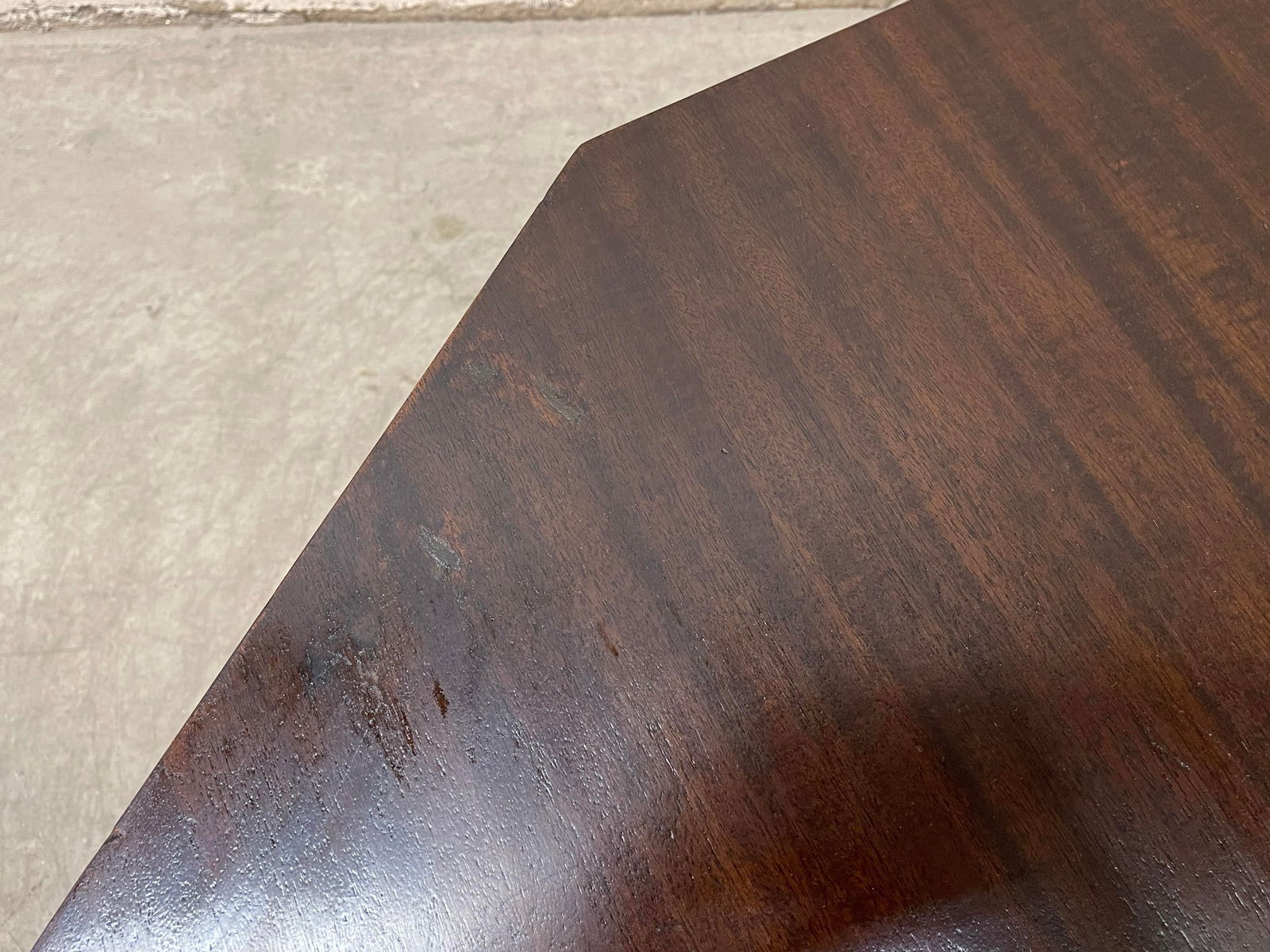 Vintage Asian Style Mahogany Corner Side Table - 4