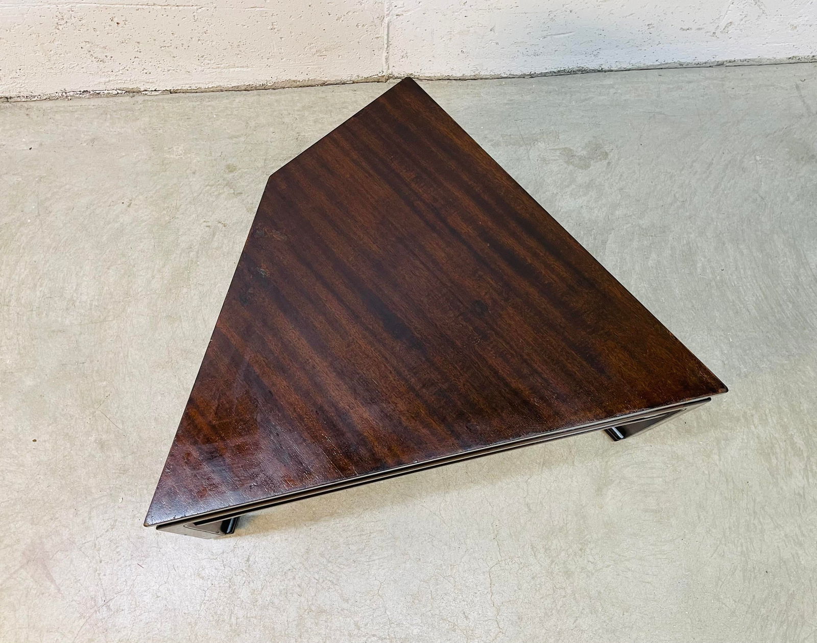 Vintage Asian Style Mahogany Corner Side Table - 7