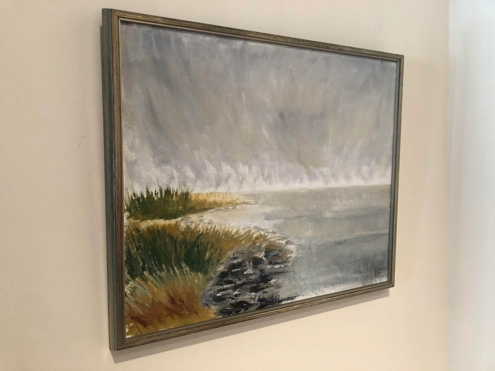 Mid 20th Century Vintage Swedish Coastal Painting - 2