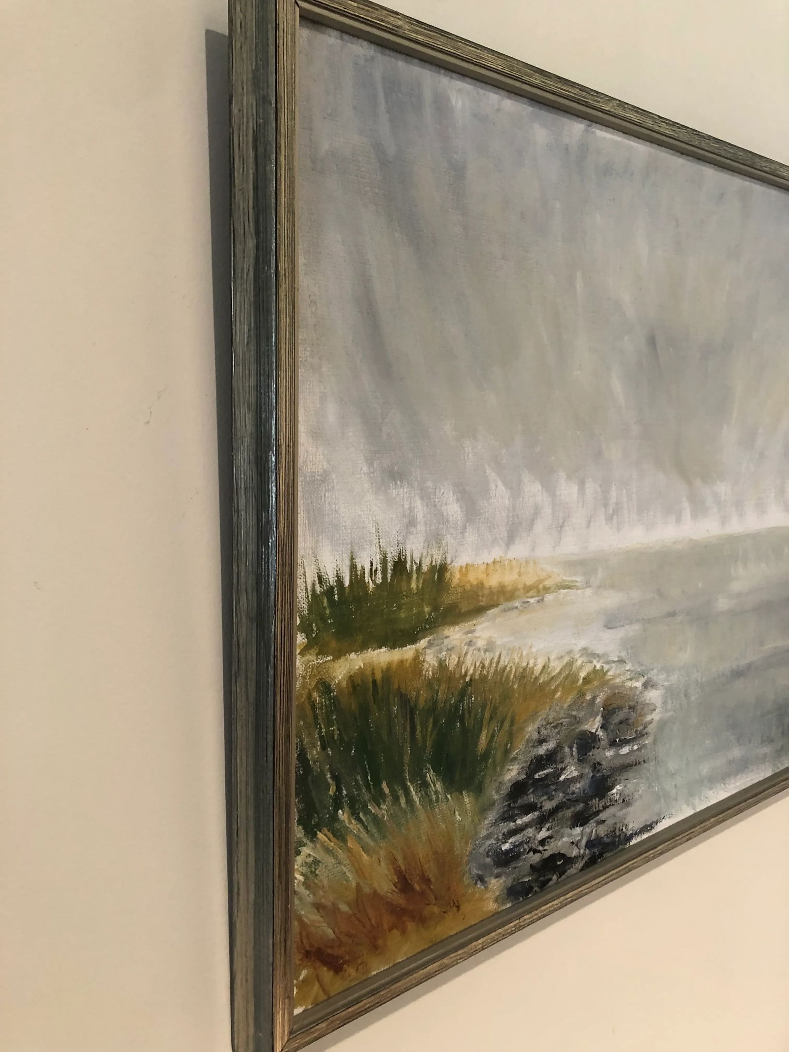 Mid 20th Century Vintage Swedish Coastal Painting - 4