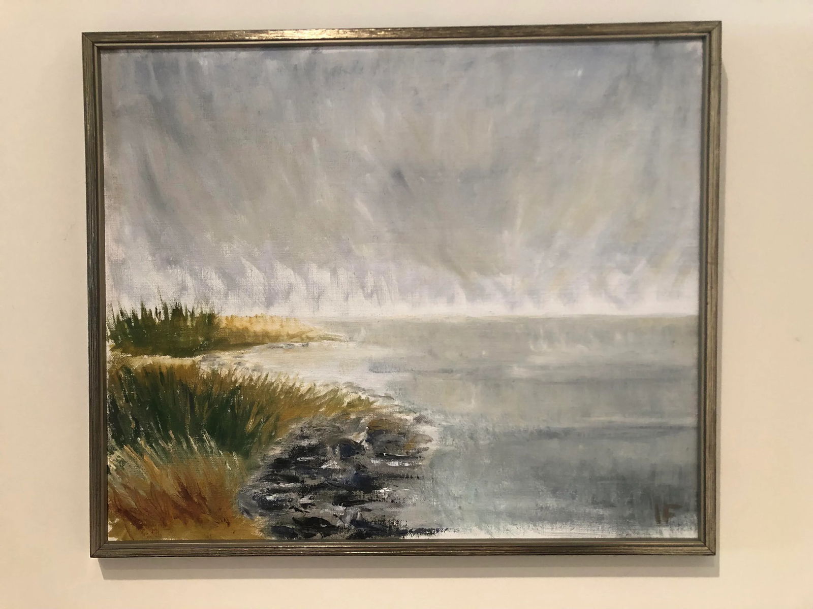 Mid 20th Century Vintage Swedish Coastal Painting - 9