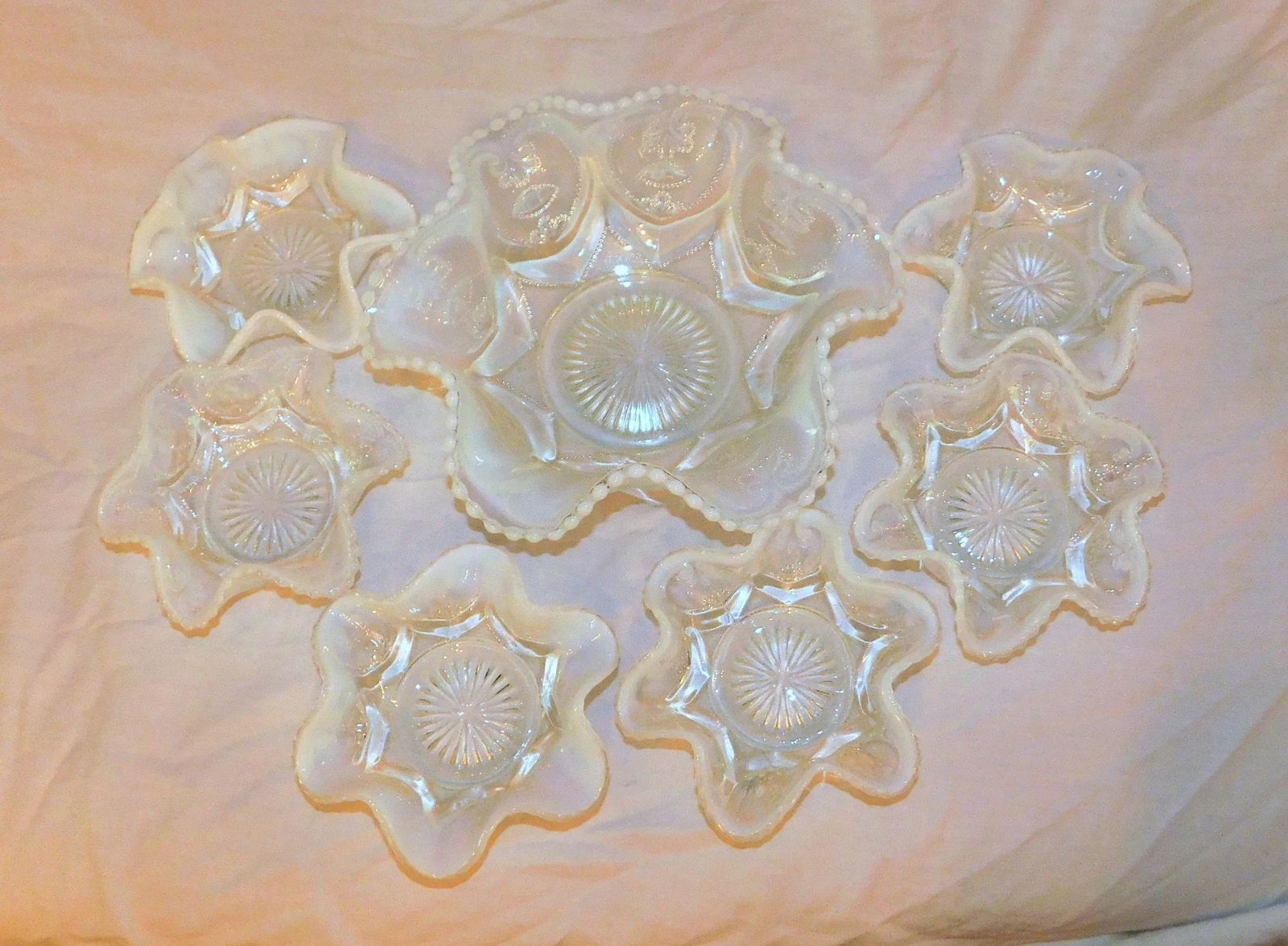 1950s Dugan Glass Berry Set - 7 Pieces - 2