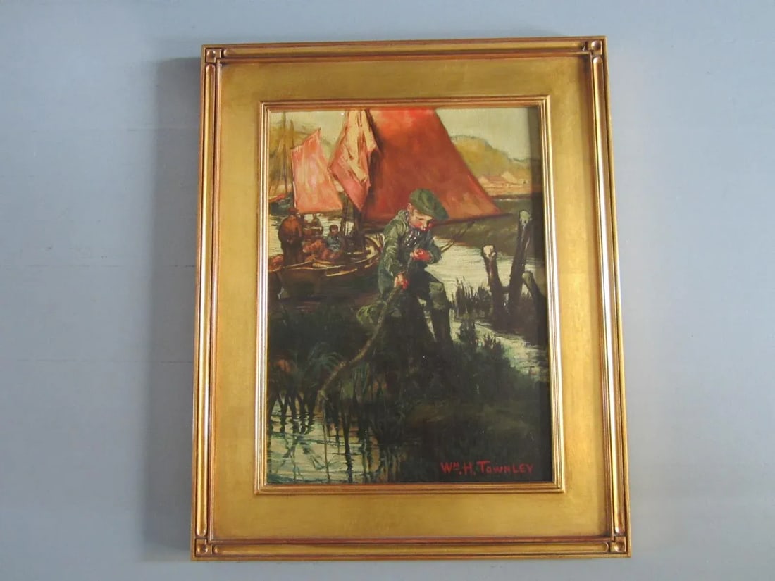 Young Boy Fishing Oil Painting - 2