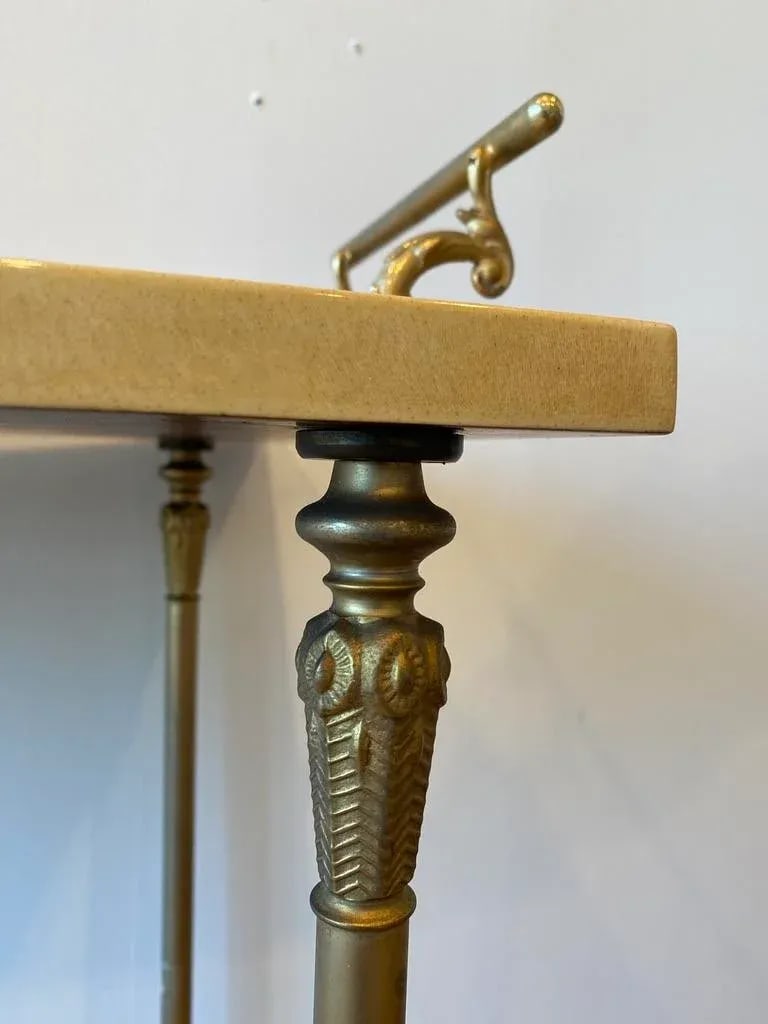 Aldo Tura Lacquered Goat Skin Bar Cart - 5