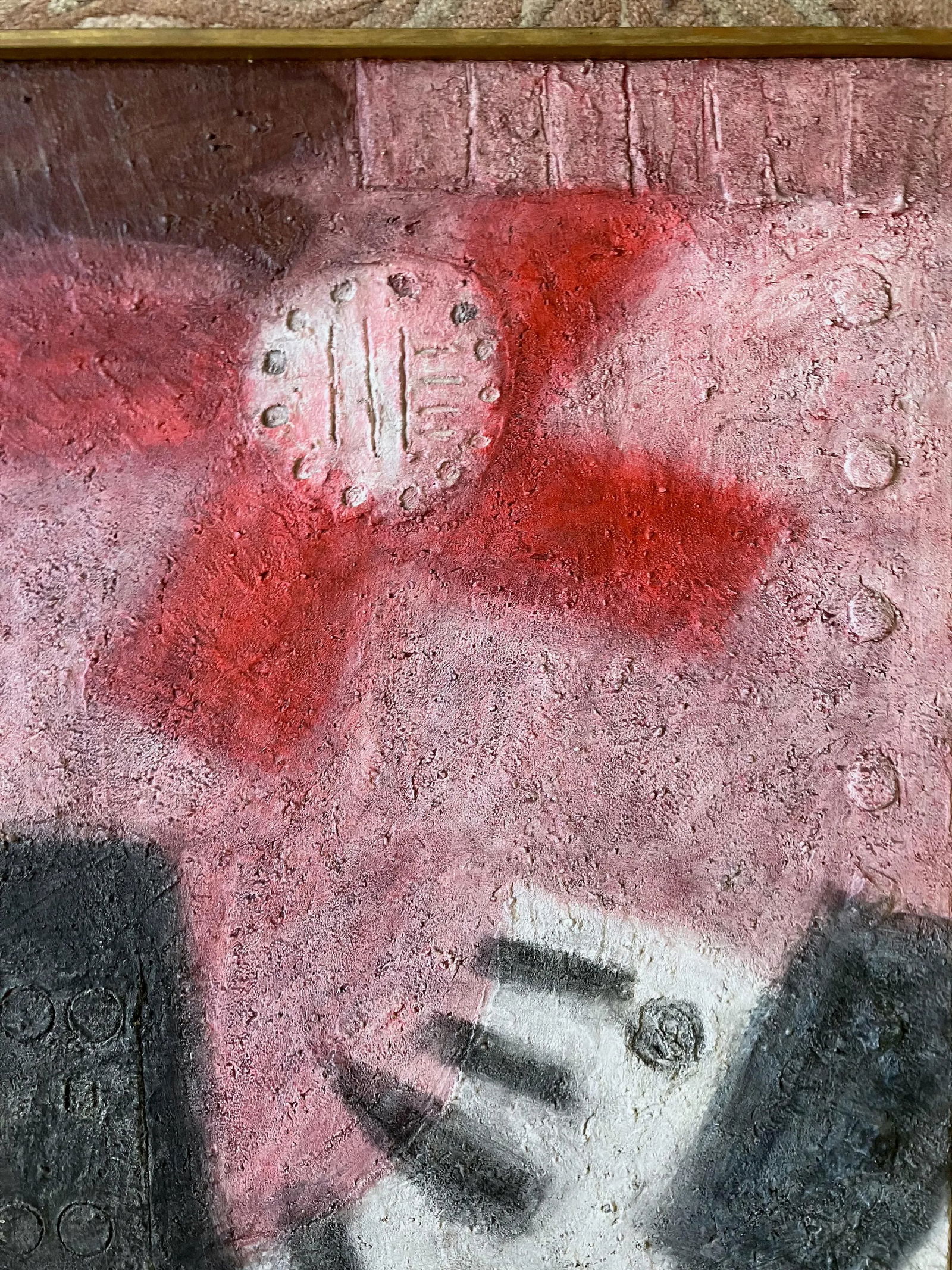 Astronomo Large Mexican Modernist Mixed Media Art by Ruben Poblano - 6