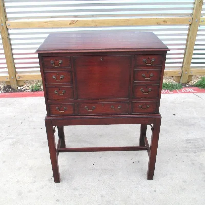 English Antique Drop Front Writing Desk - 2