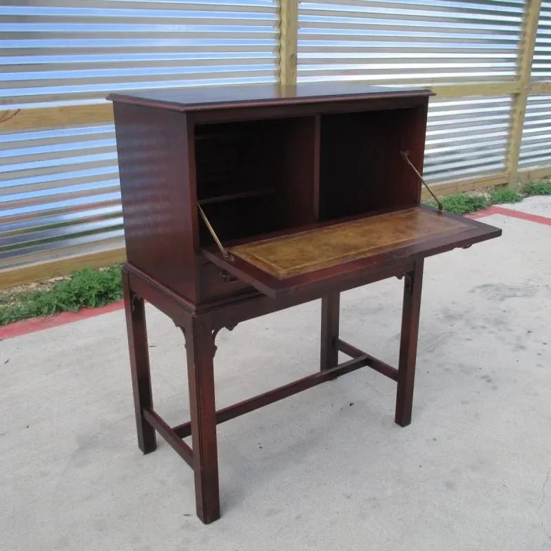 English Antique Drop Front Writing Desk - 5