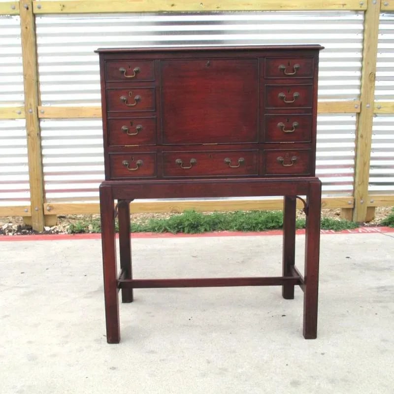 English Antique Drop Front Writing Desk - 8
