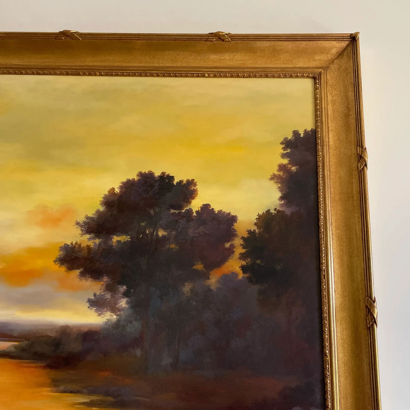 Vintage Barbizon School Style Landscape Oil Painting by Simon Addyman, Framed - 5