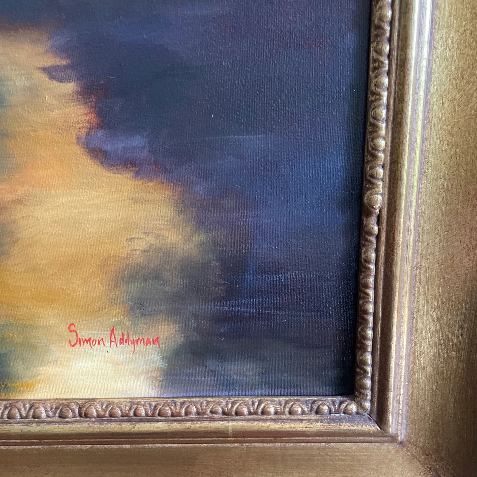 Vintage Barbizon School Style Landscape Oil Painting by Simon Addyman, Framed - 6