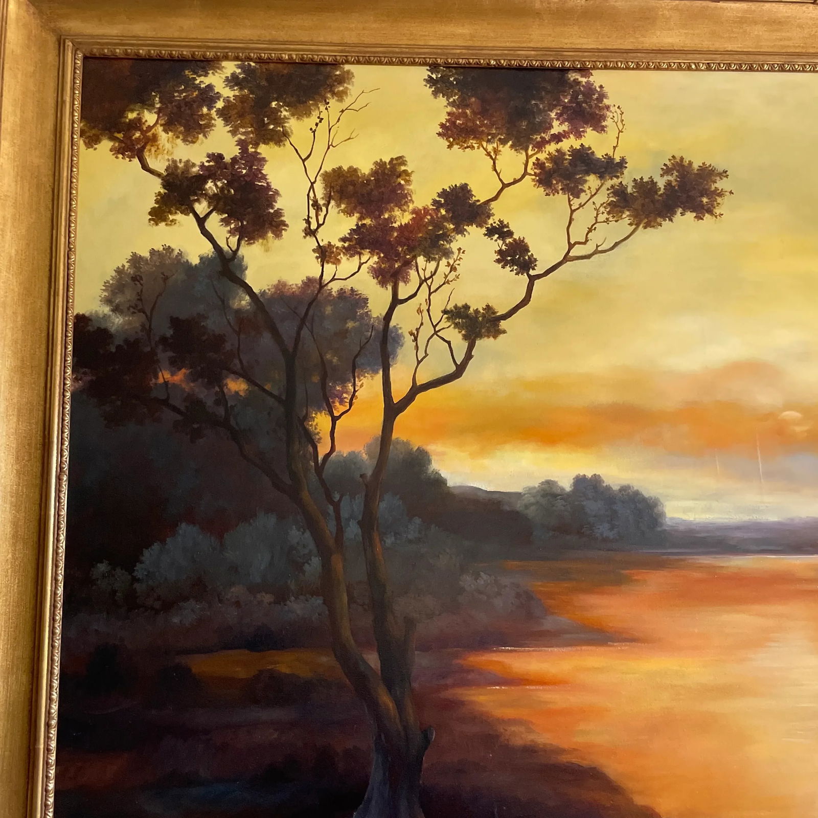 Vintage Barbizon School Style Landscape Oil Painting by Simon Addyman, Framed - 7