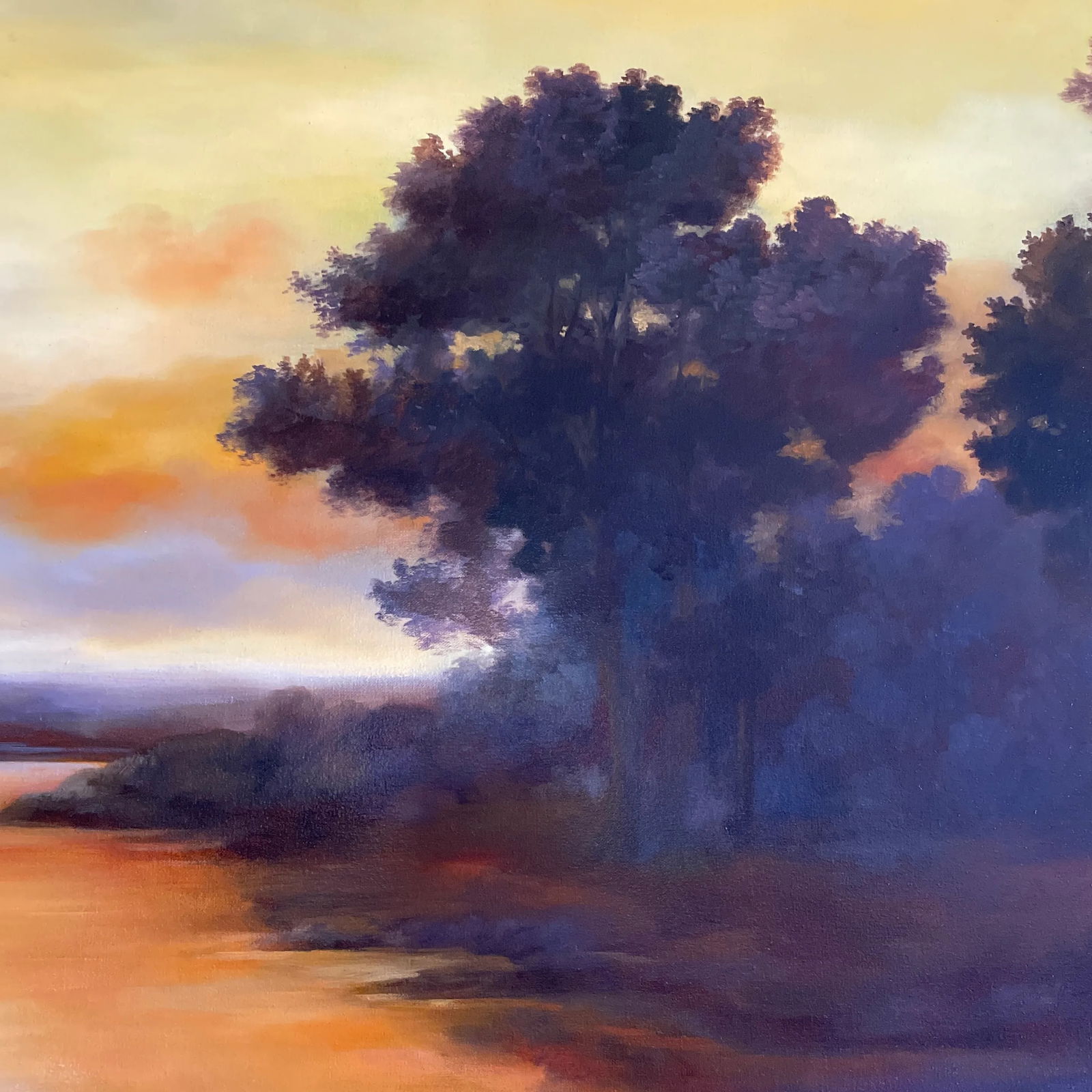 Vintage Barbizon School Style Landscape Oil Painting by Simon Addyman, Framed - 8