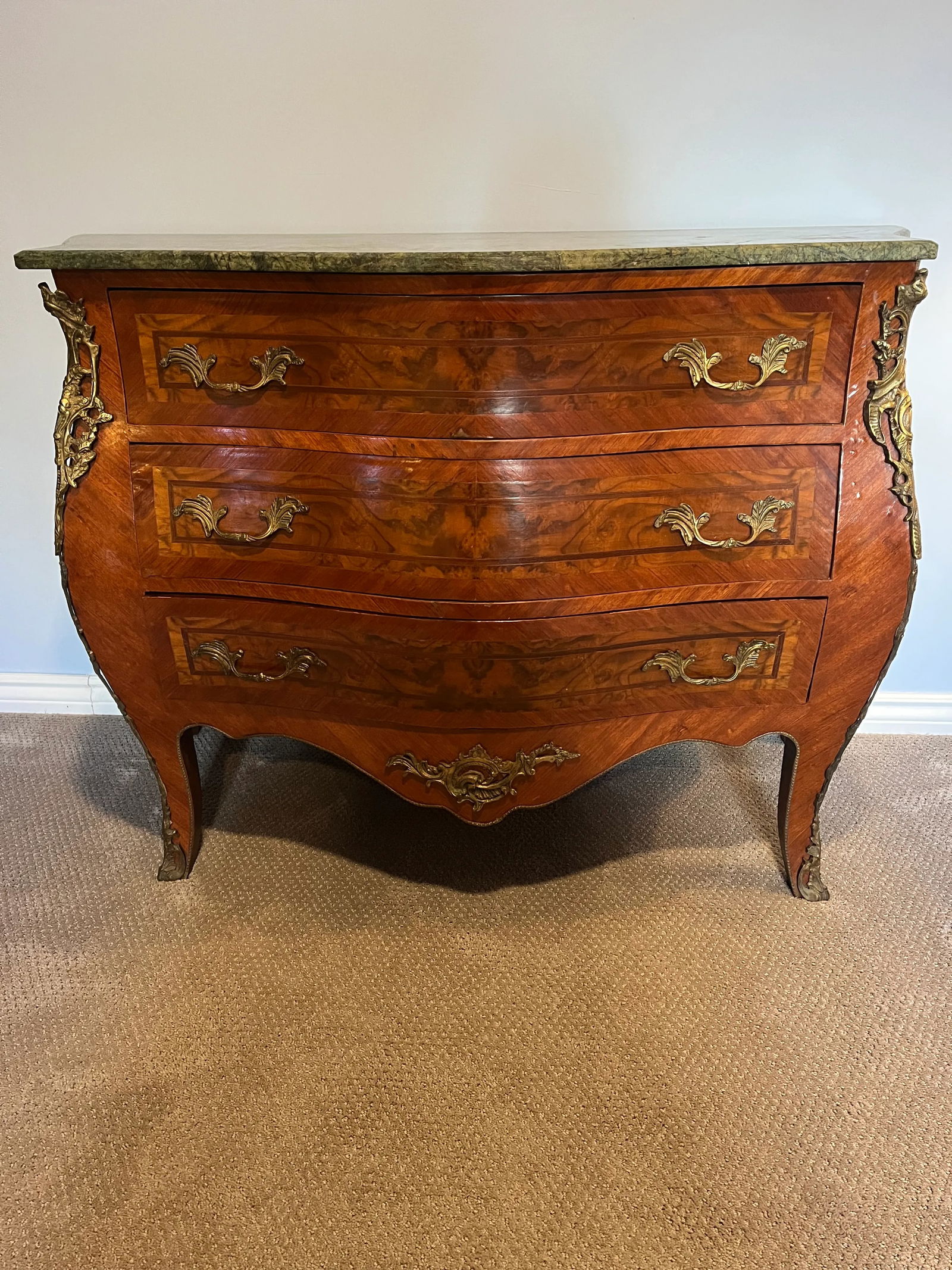 Early 20th Century Louis XV Style Inlaid Mahogany Commode - 13