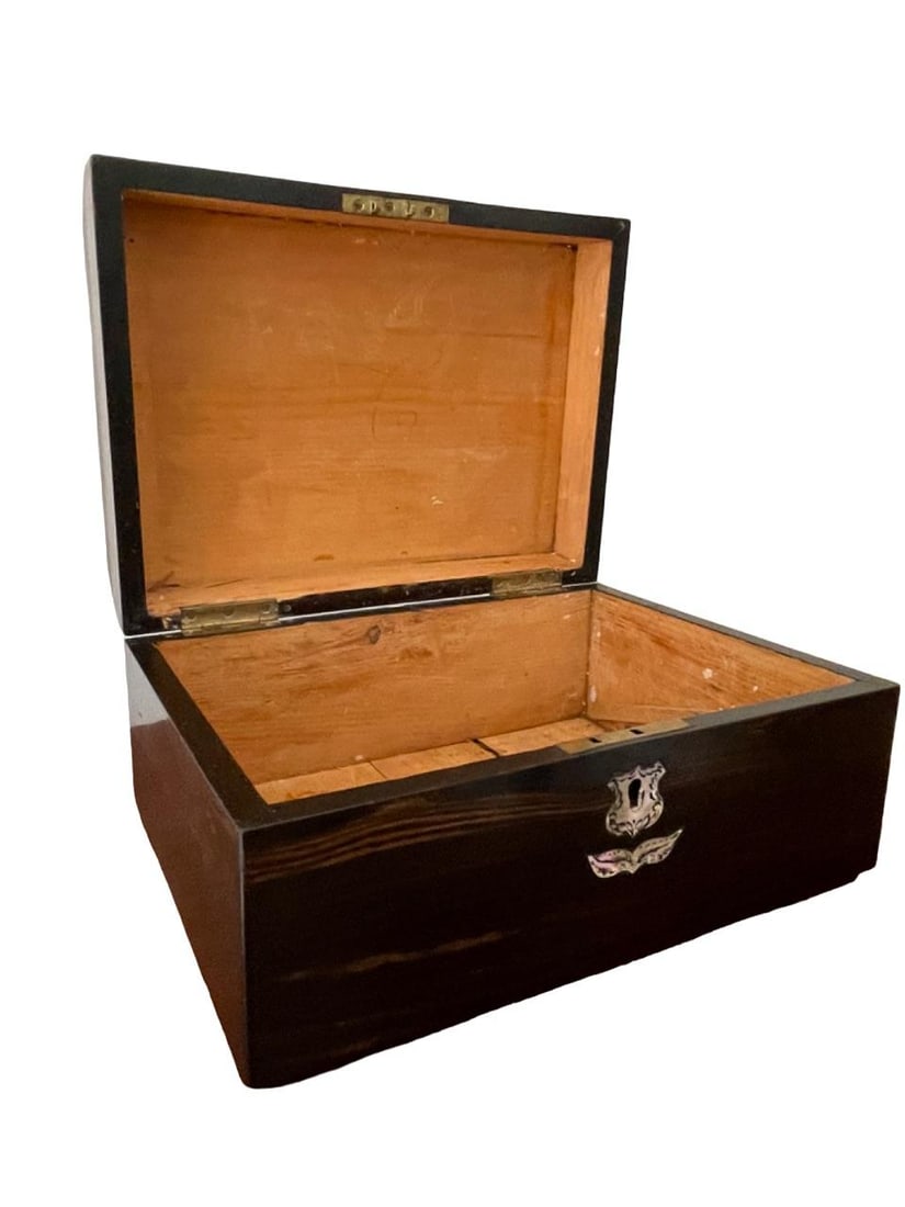 1873 Rosewood With Mother of Pearl Inlaid Document Box - 5