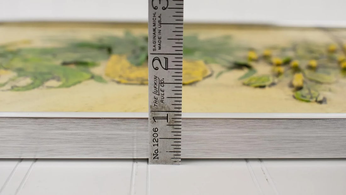 1975 Nancy Potter Contemporary Signed Textural Still Life Painting of Three Hanging Plants - 9