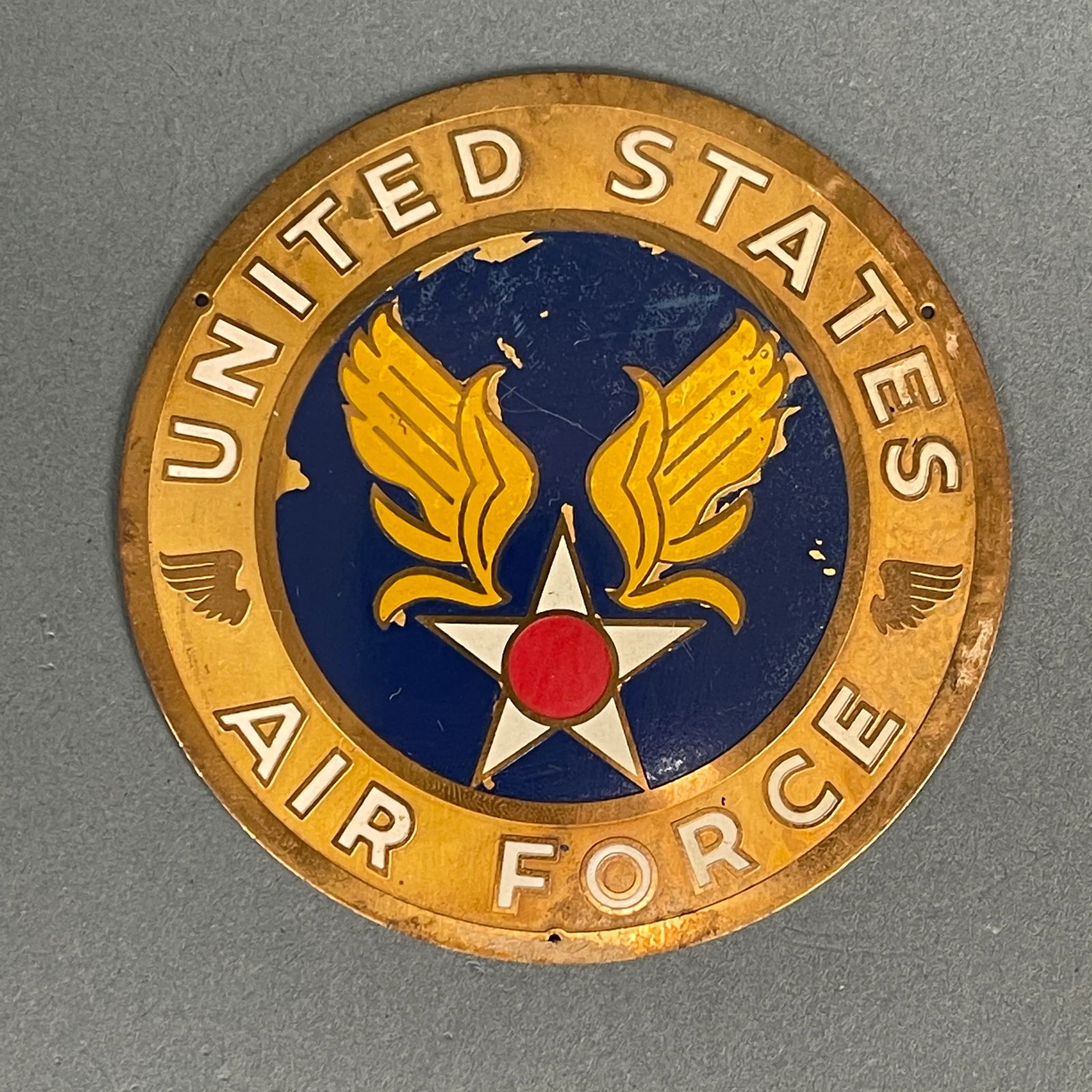 1940s Unmounted Us Army Air Force Insignia Equipment Metal Brass Plaque Badge - 11