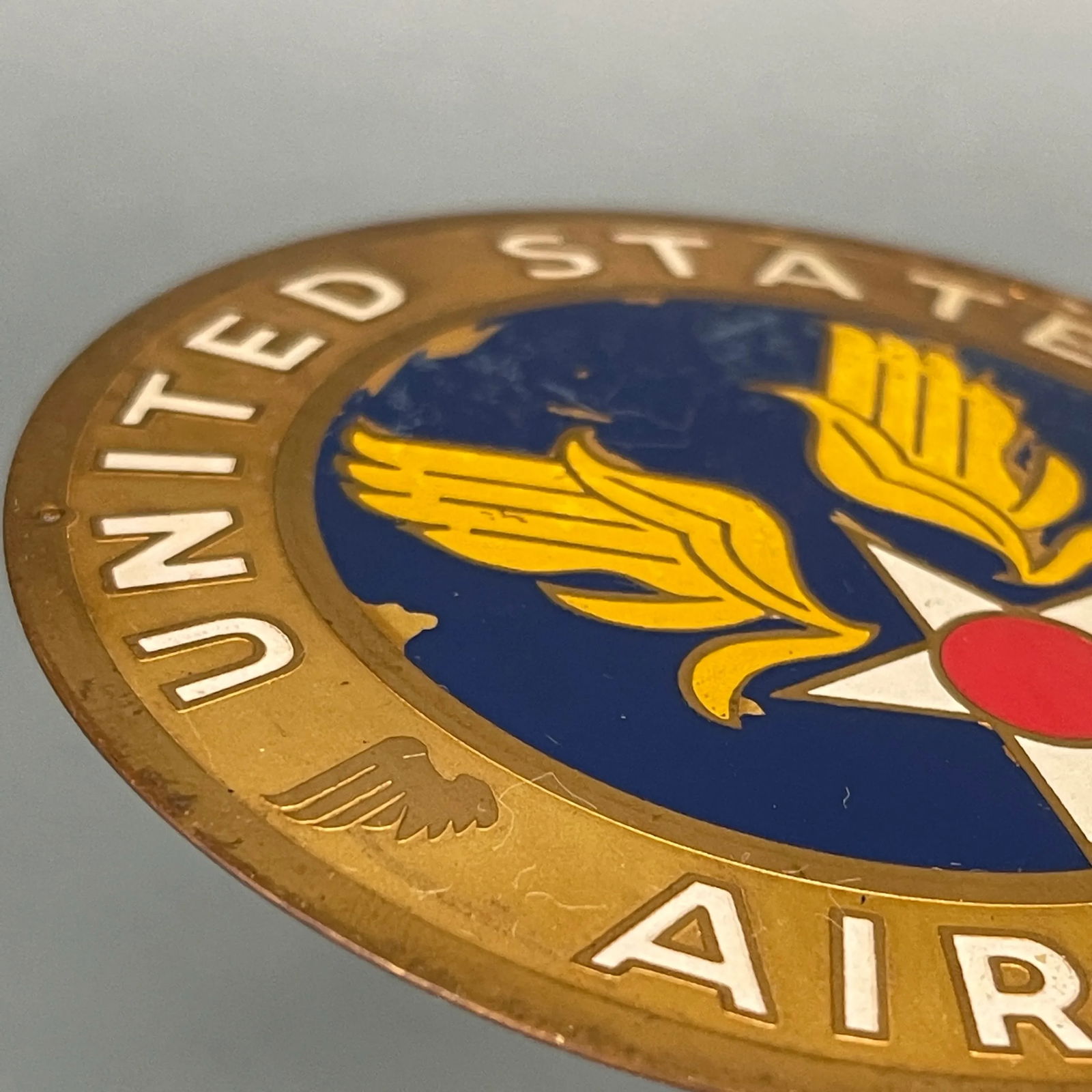 1940s Unmounted Us Army Air Force Insignia Equipment Metal Brass Plaque Badge - 3