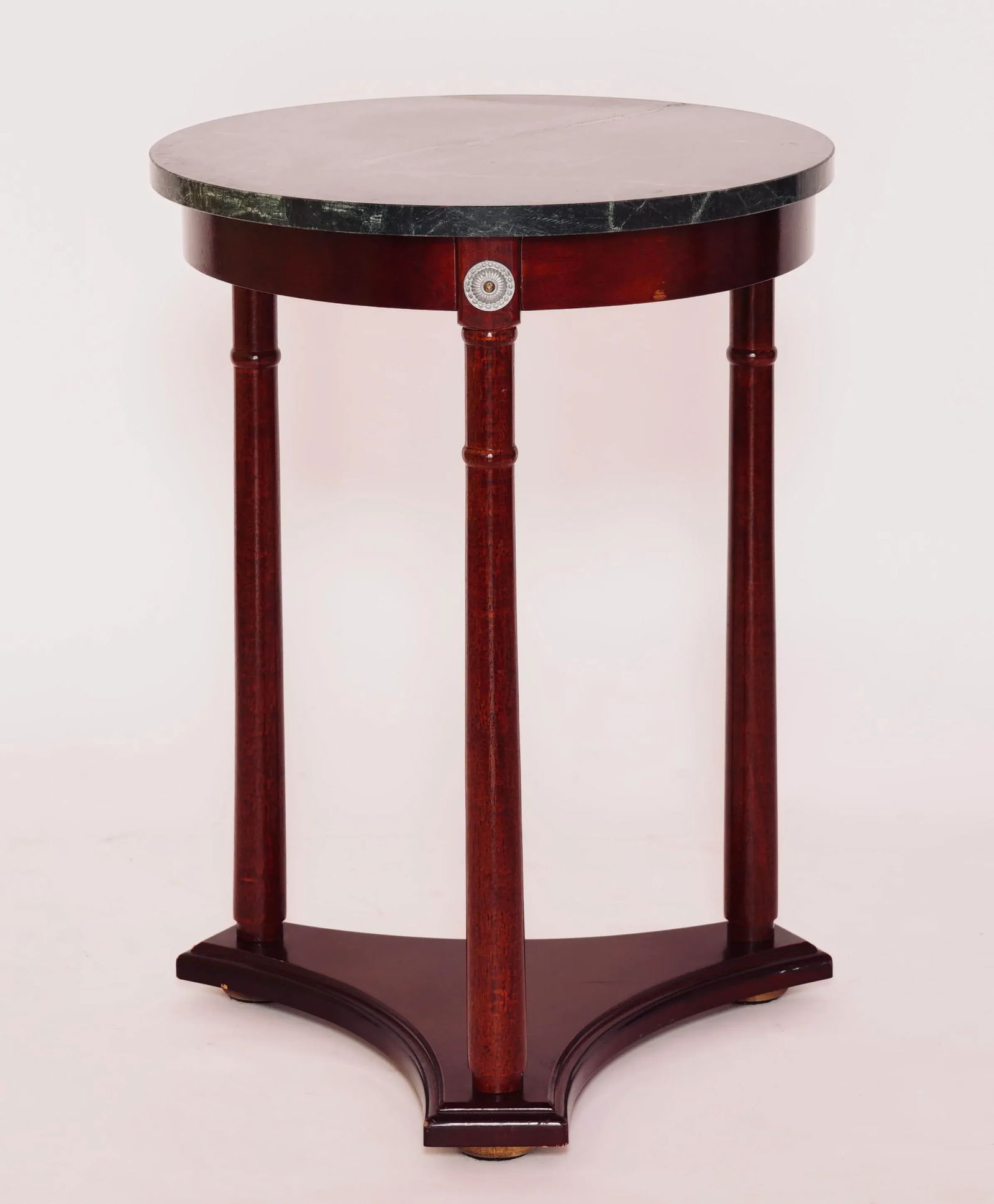 Mid 20th Century Regency Style Marble Pedestal Side Table - 13