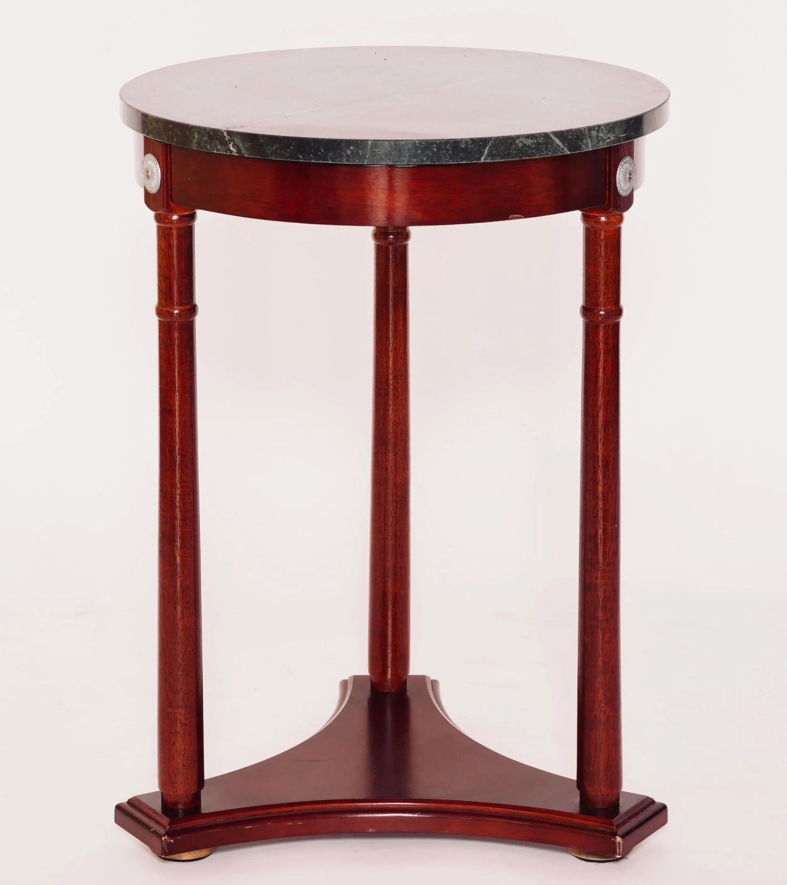 Mid 20th Century Regency Style Marble Pedestal Side Table - 4
