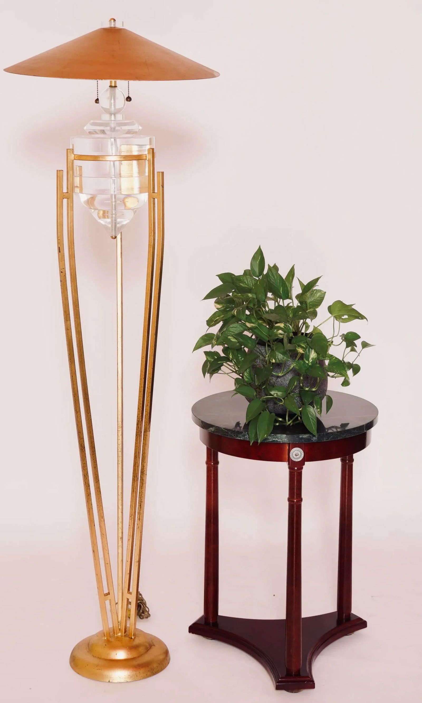 Mid 20th Century Regency Style Marble Pedestal Side Table - 7