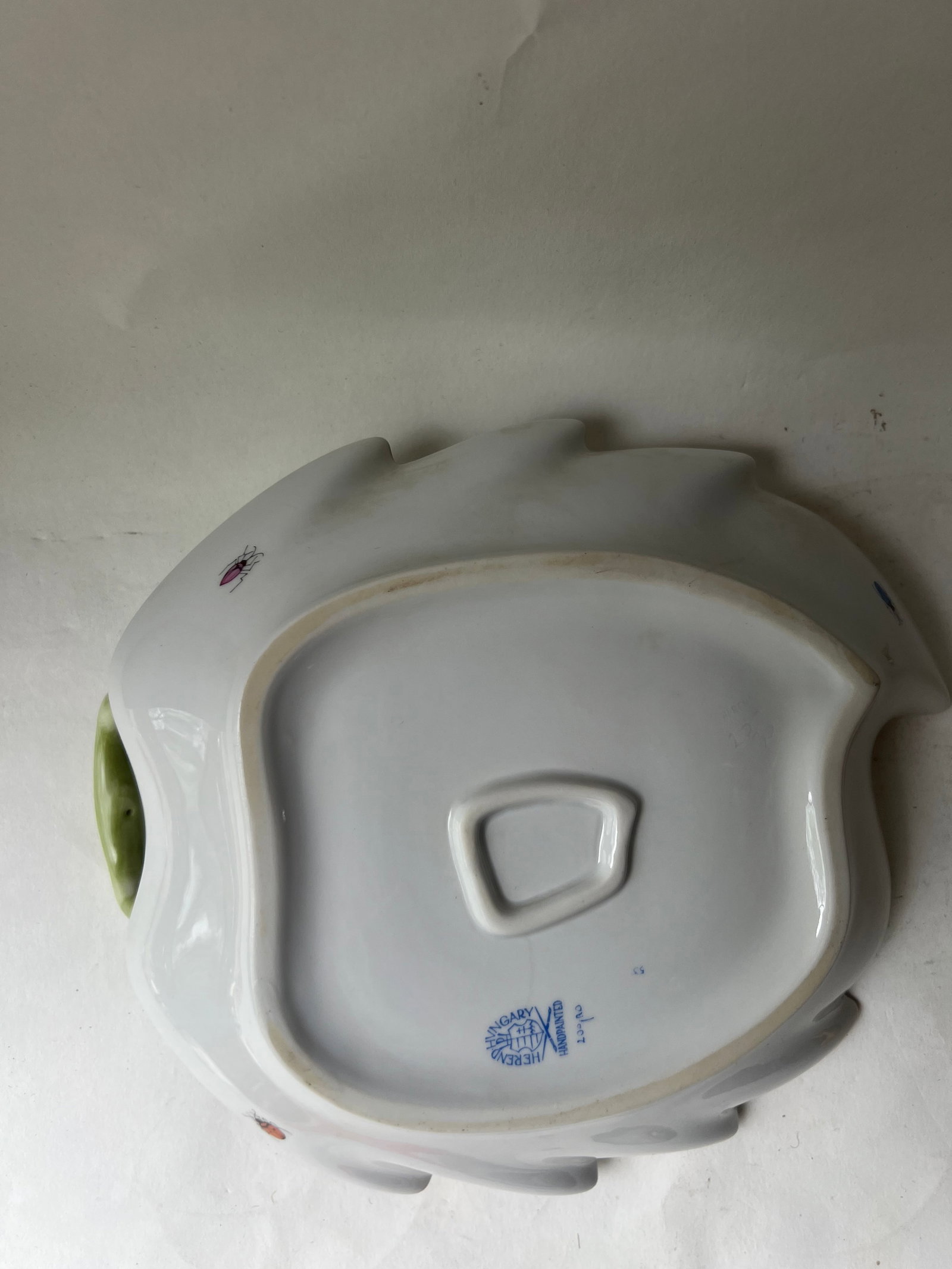 Vintage Herend Rothschild Leaf Dish - 11