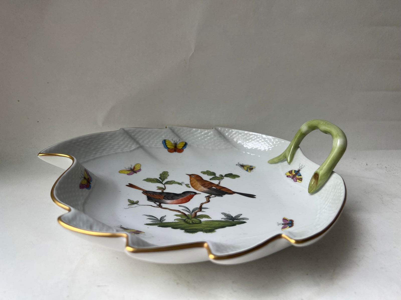 Vintage Herend Rothschild Leaf Dish - 3
