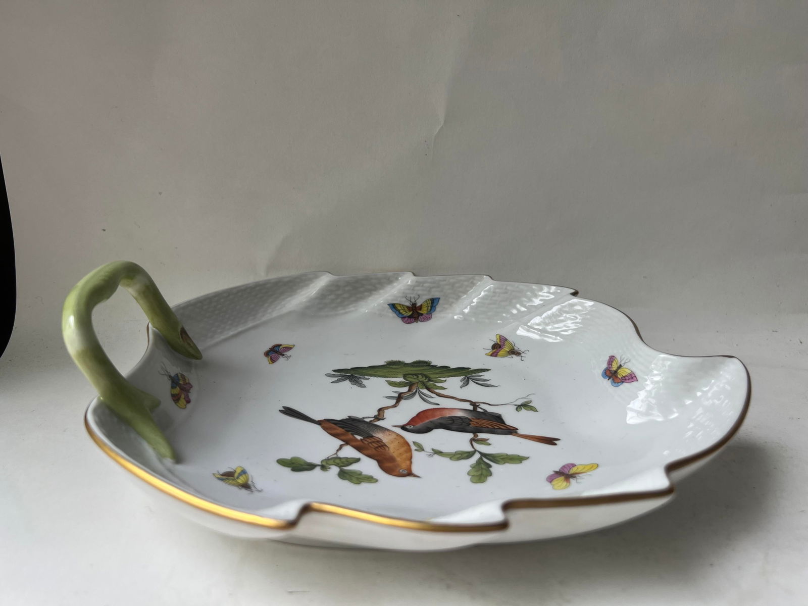 Vintage Herend Rothschild Leaf Dish - 4
