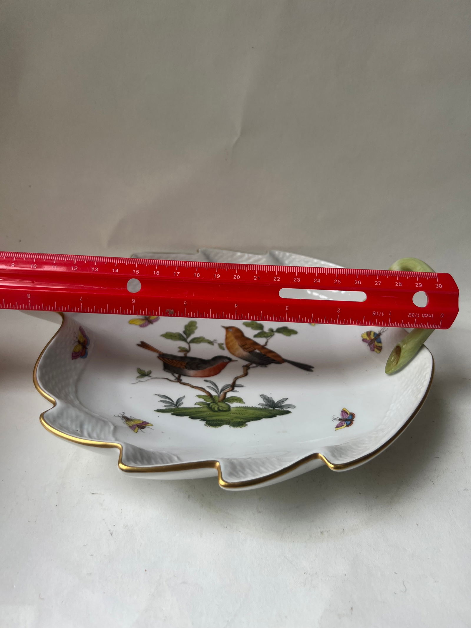 Vintage Herend Rothschild Leaf Dish - 7