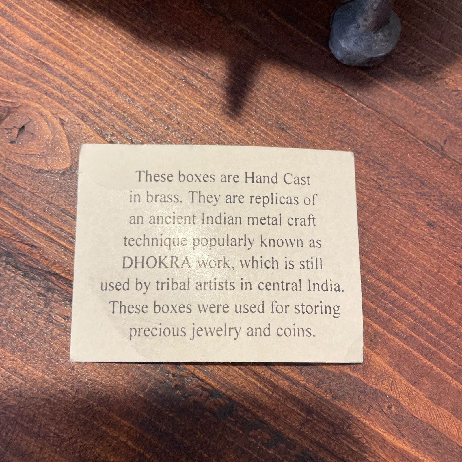 1970s Dhokra Elephant Box - 4