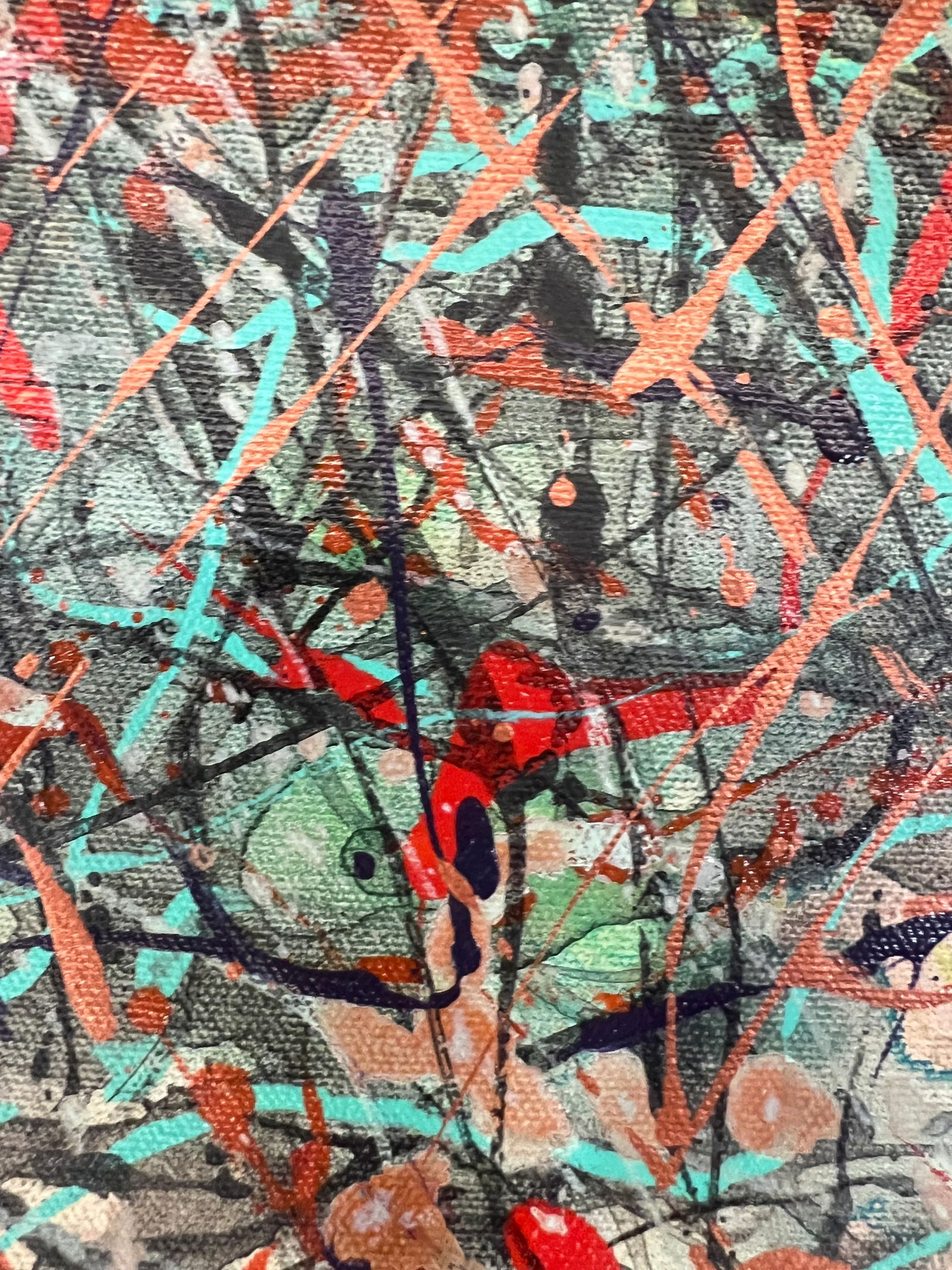 Vintage Abstract Expressionist Painting Signed Newell - 10