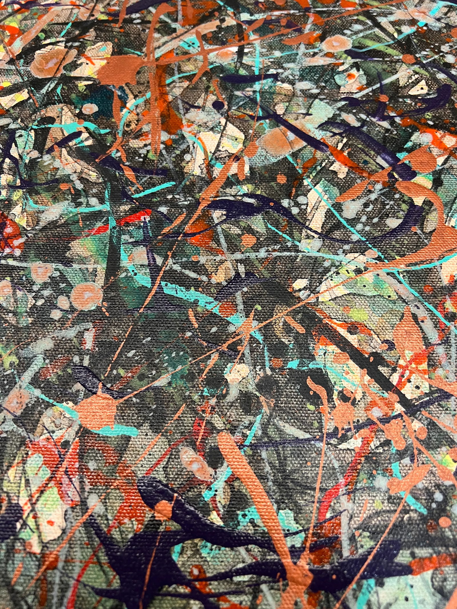 Vintage Abstract Expressionist Painting Signed Newell - 3