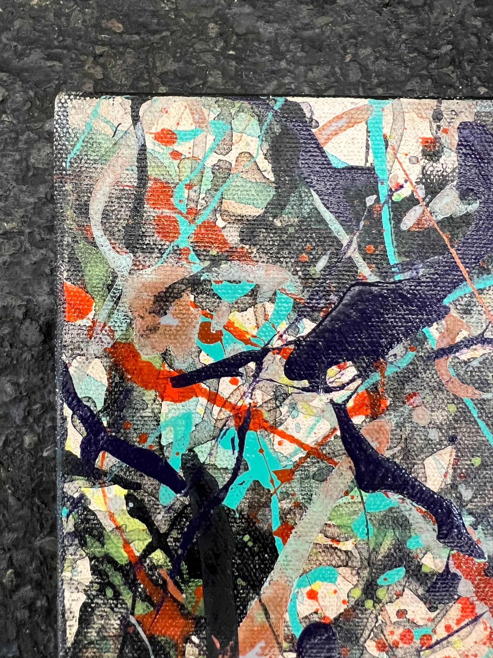 Vintage Abstract Expressionist Painting Signed Newell - 4