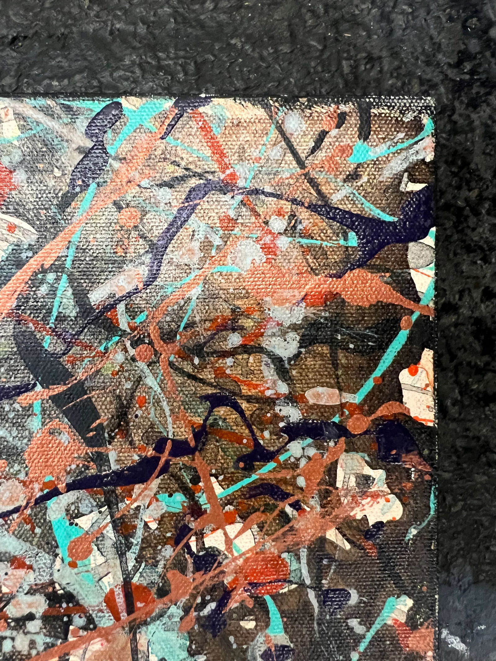 Vintage Abstract Expressionist Painting Signed Newell - 5