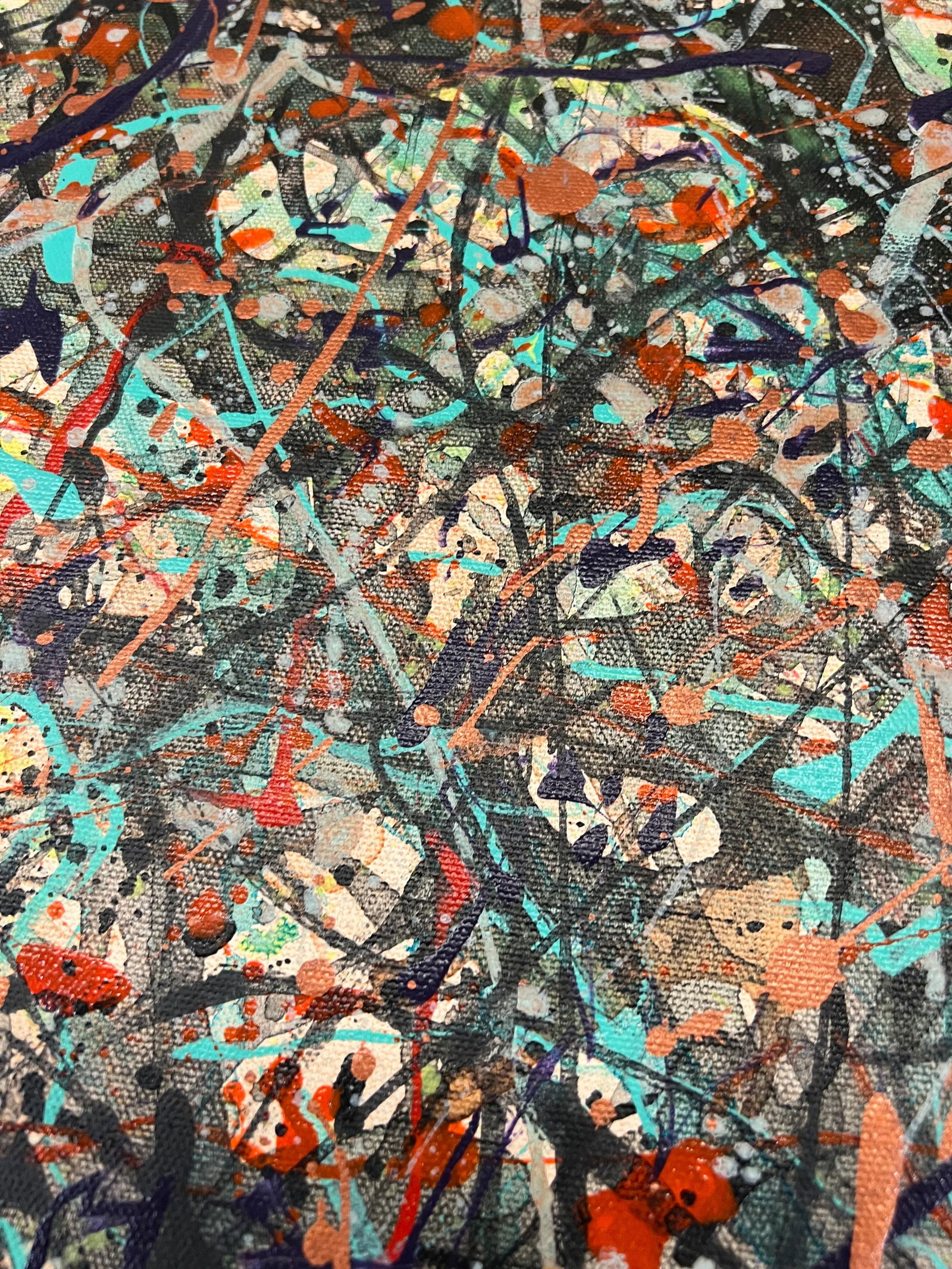 Vintage Abstract Expressionist Painting Signed Newell - 8