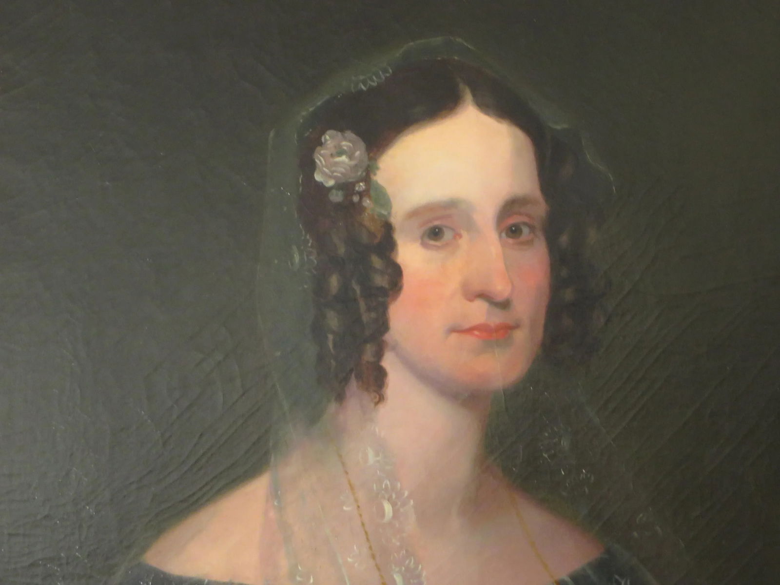 Antique Oil on Canvas Painting of a Woman - 4