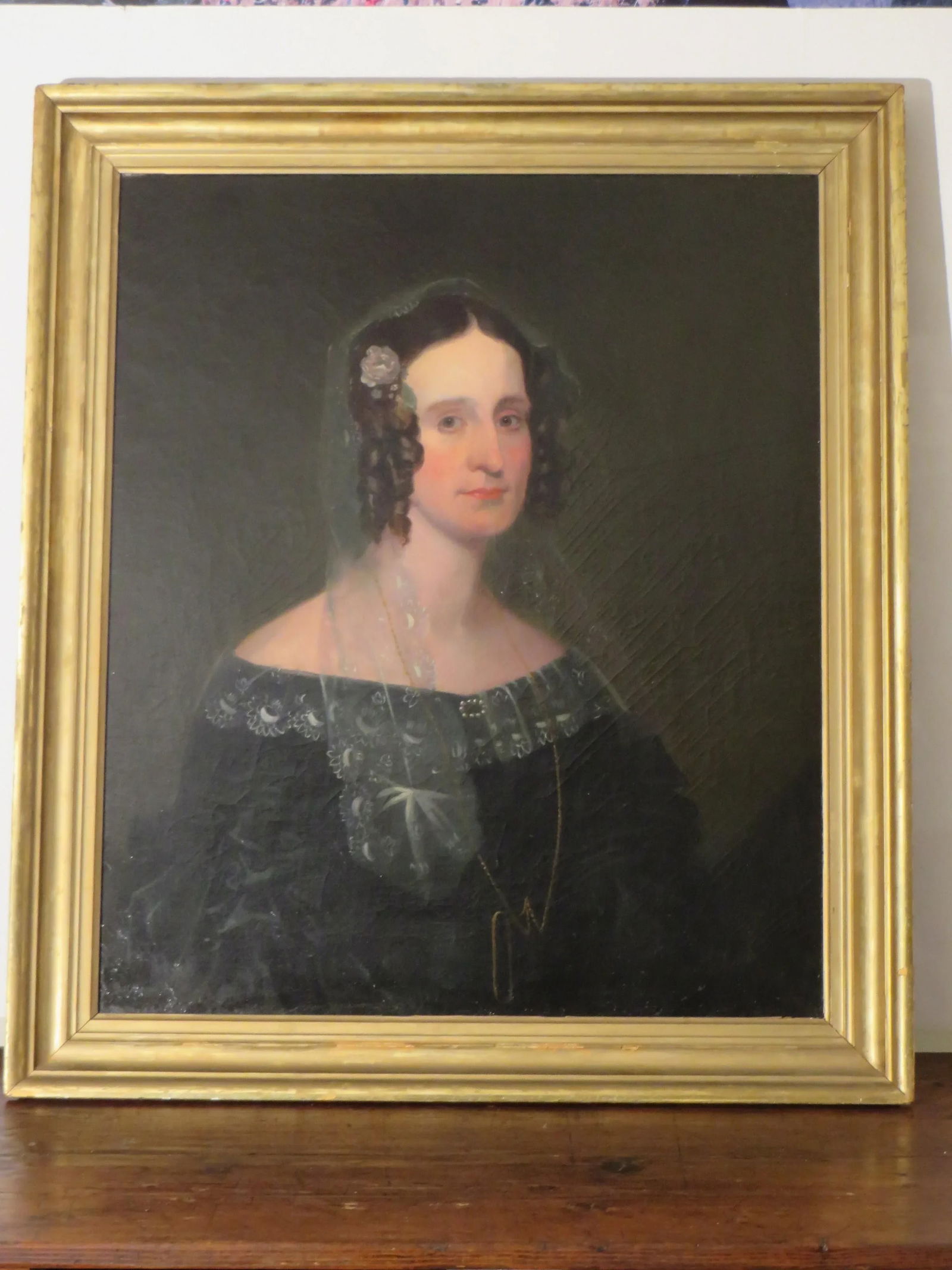 Antique Oil on Canvas Painting of a Woman - 9