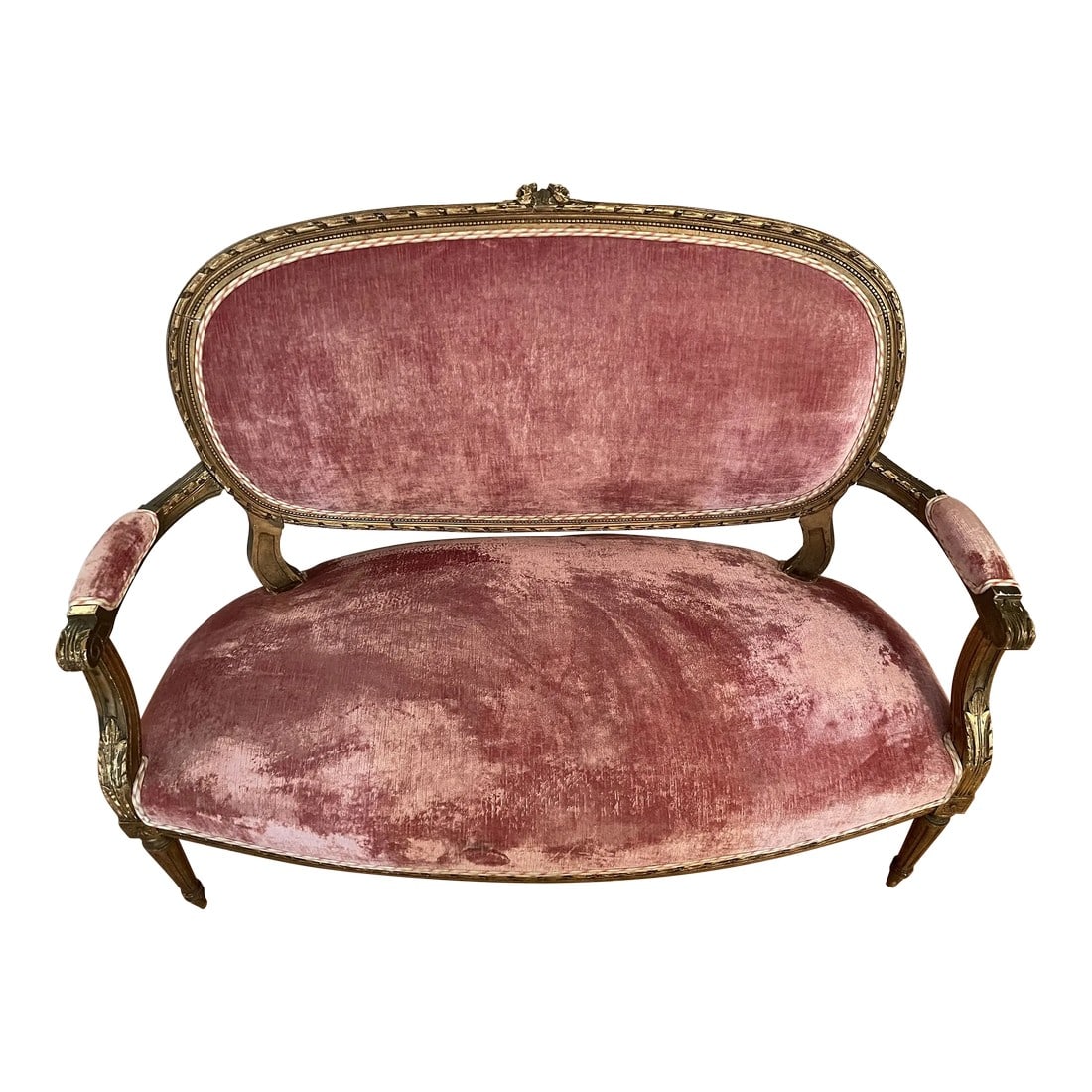 Late 19th Century French Giltwood Settee (1 of 11)